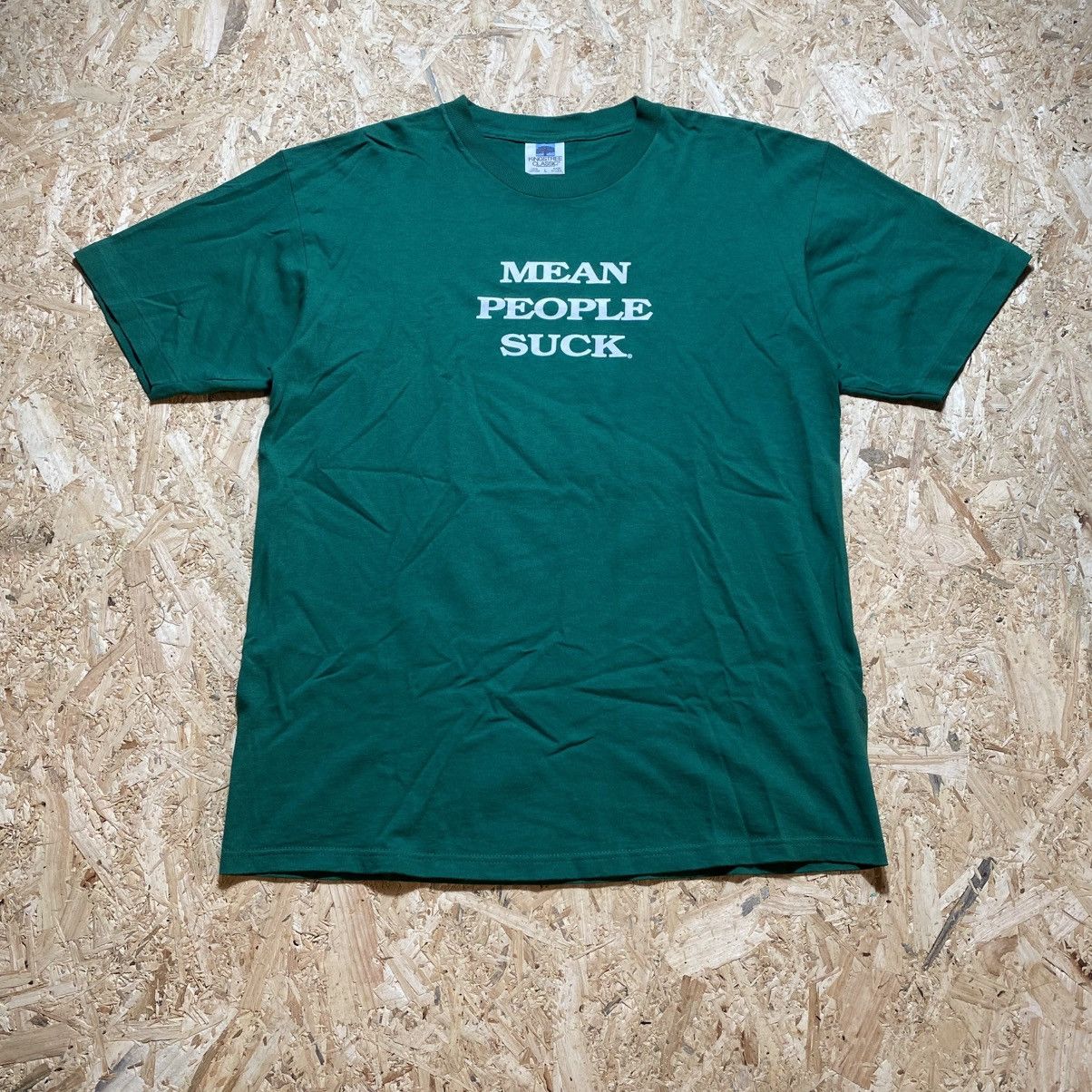 Vintage Vintage 90s Wording "Mean People Suck" Tee Size US L / EU 52-54 / 3 - 2 Thumbnail