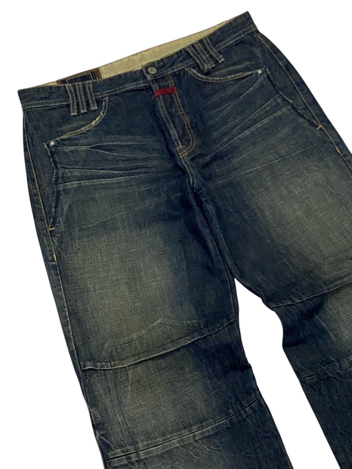 Marithe + Francois Girbaud Marithe Francois Girbaud Distressed Wide Leg Denim Pants Size US 36 / EU 52 - 4 Thumbnail