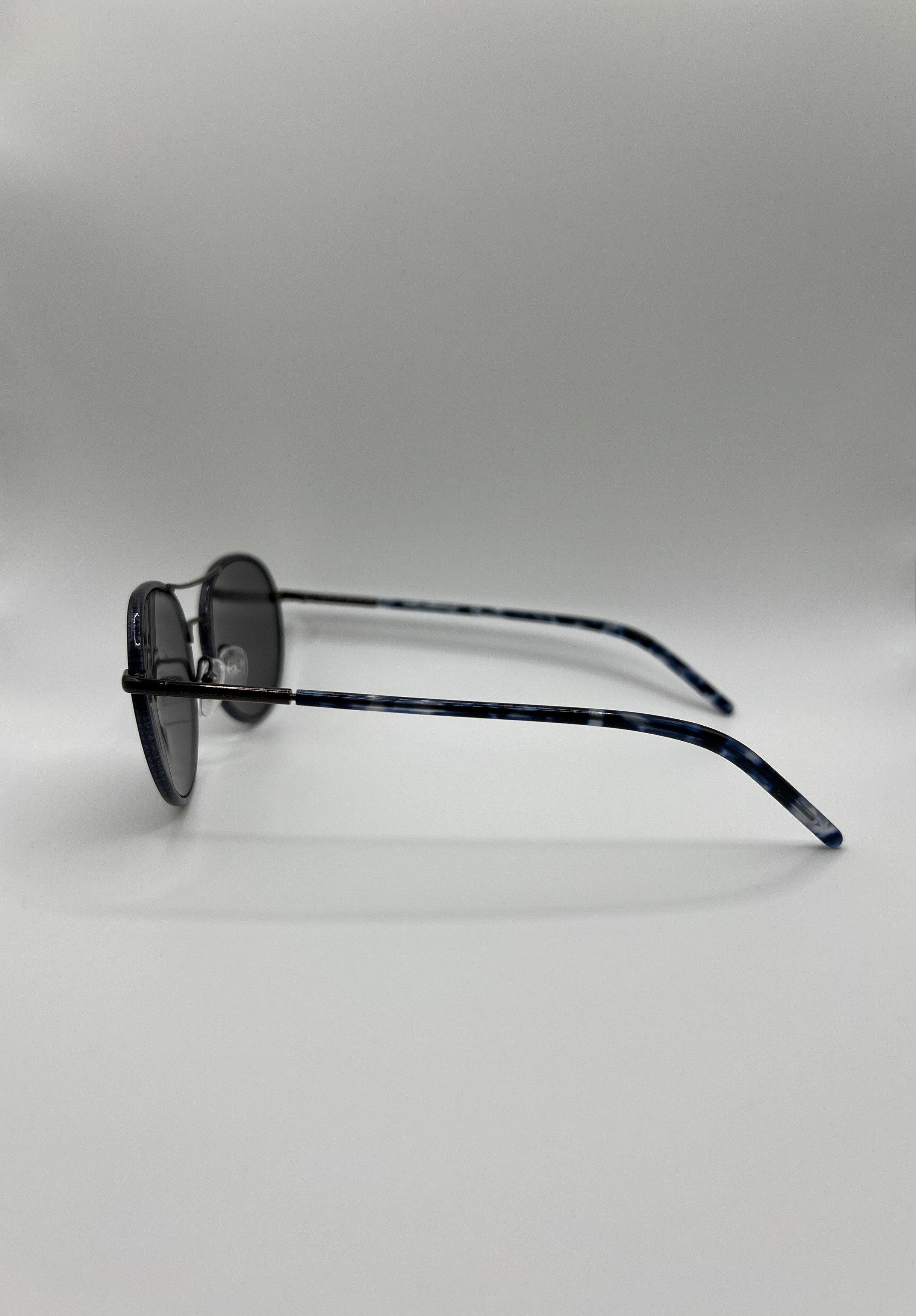 Karl Lagerfeld Karl Lagerfeld KL241S Round Unisex Sunglasses - Blue Marble Size ONE SIZE - 10 Thumbnail