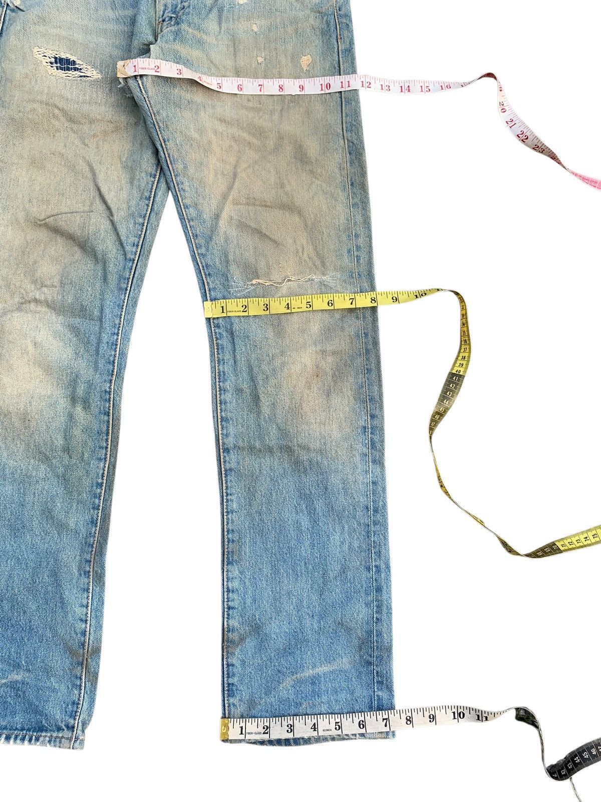 Levi's LEVI'S 511 SELVEDGE FADED & RUSTY DISTRESSED DENIM Size US 33 - 17 Thumbnail