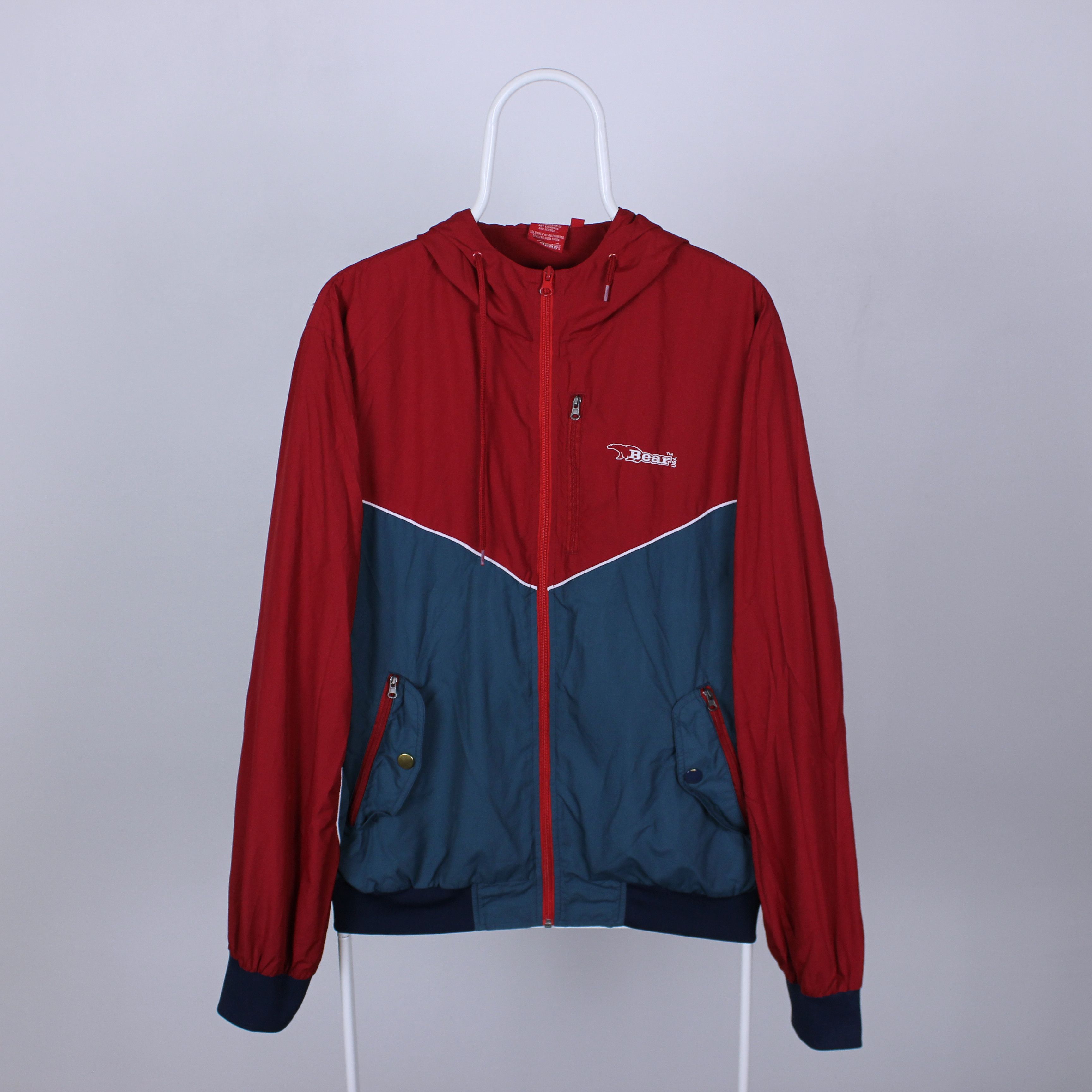 Vintage Bear usa light jacket men big logo red L Size US L / EU 52-54 / 3 - 3 Thumbnail