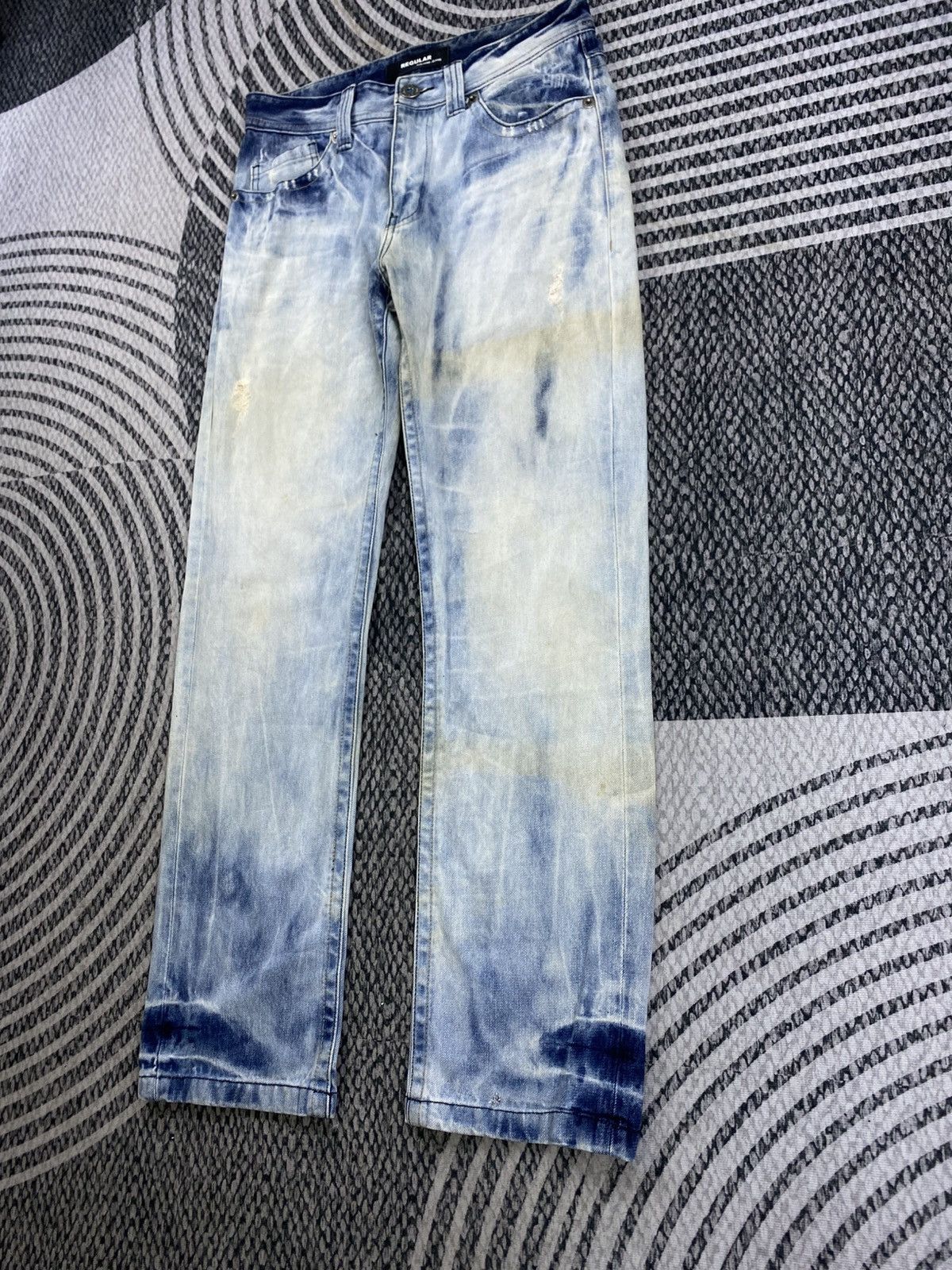 Japanese Brand Vtg Regular Polham Jeans Washed Distressed Denim Pants Size US 33 - 4 Thumbnail