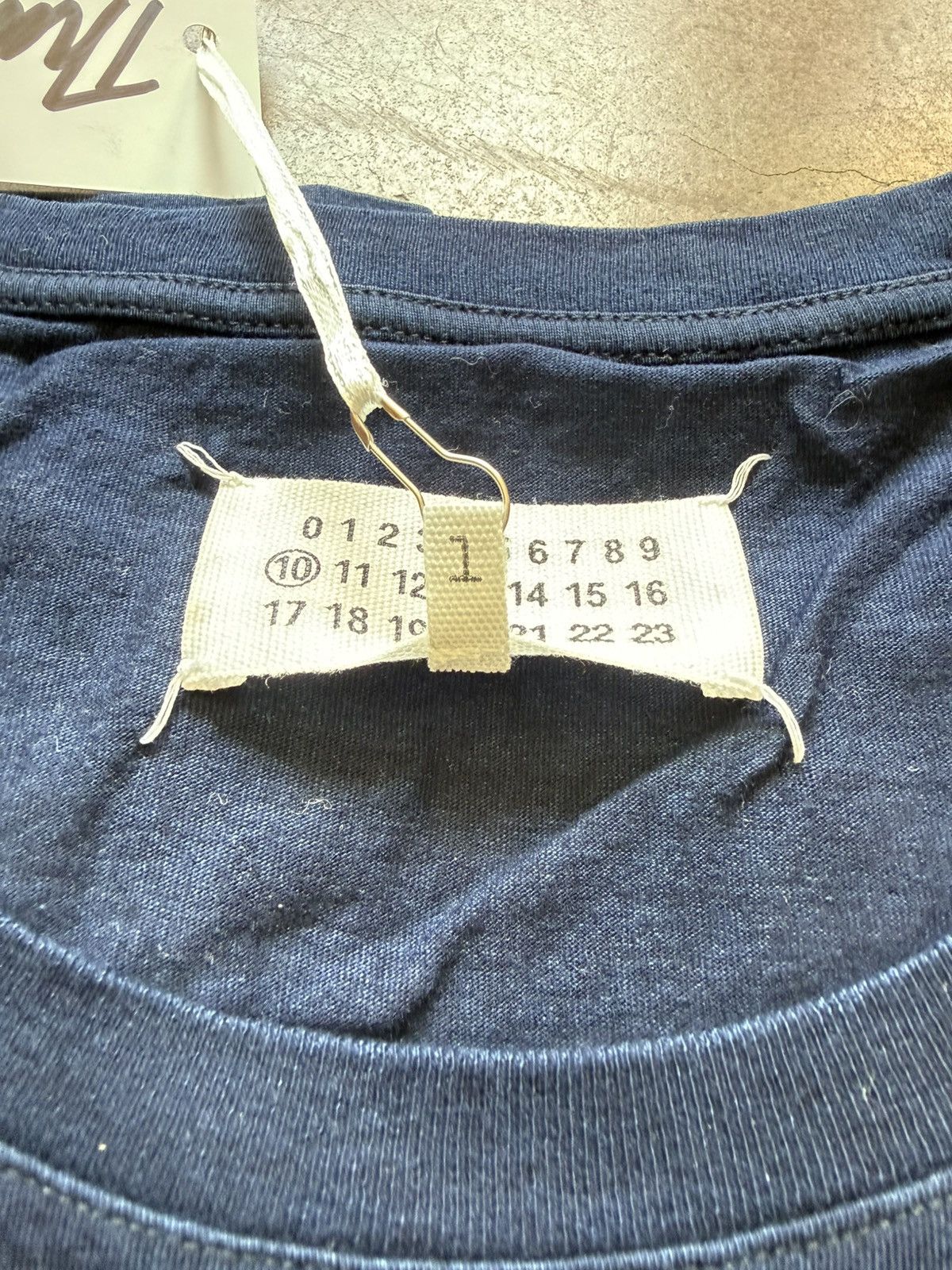 Maison Margiela Maison Margiela Line 10 Basic Tee Navy Large Size US L / EU 52-54 / 3 - 6 Thumbnail