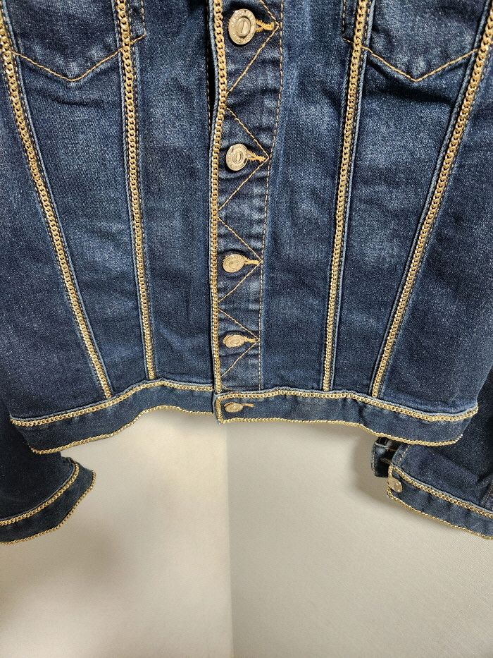 Dsquared2 DSQUARED2 chain-detailed cropped denim jacket Size M / US 6-8 / IT 42-44 - 5 Thumbnail