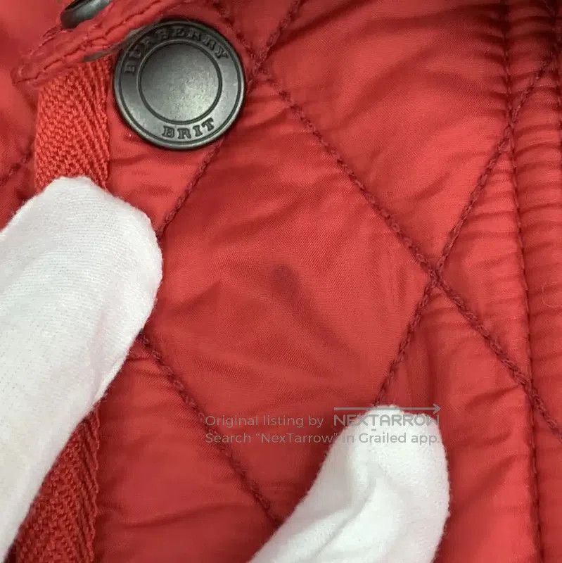 Burberry Burberry Red Quilted Nylon Jacket for Men. Size US S / EU 44-46 / 1 - 9 Thumbnail