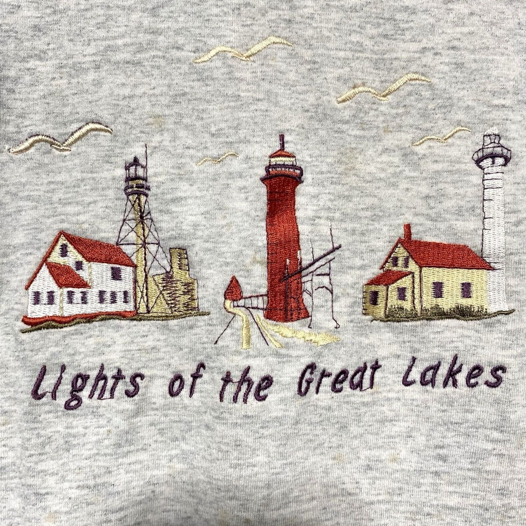 Greats VINTAGE Lights Of The Great Lakes Embroidered Graphic T-Shirt Men L Blue READ Size US L / EU 52-54 / 3 - 3 Thumbnail