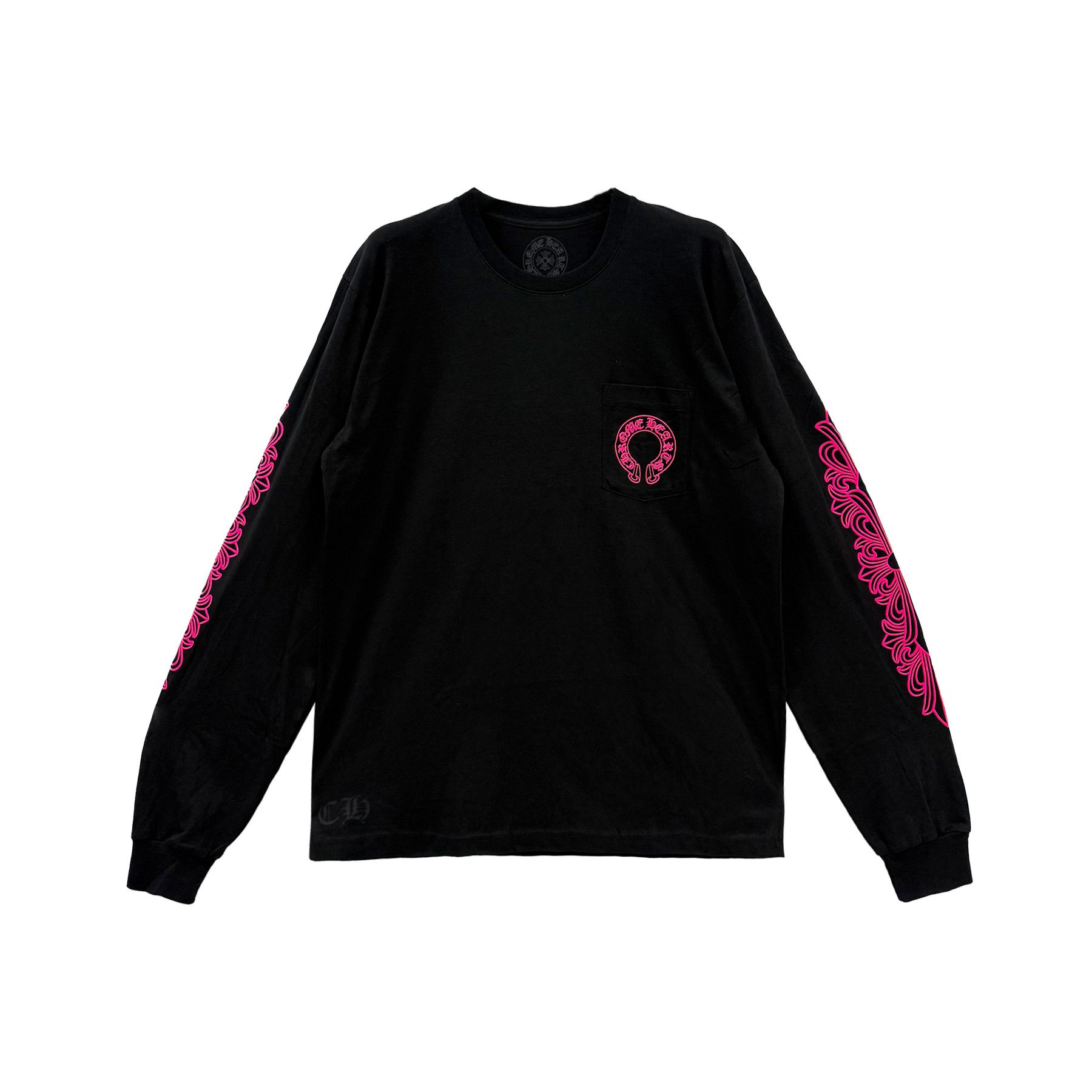 Chrome Hearts Chrome Hearts Classic Pink Horseshoe Long Sleeve T-shirt Size US L / EU 52-54 / 3 - 2 Thumbnail