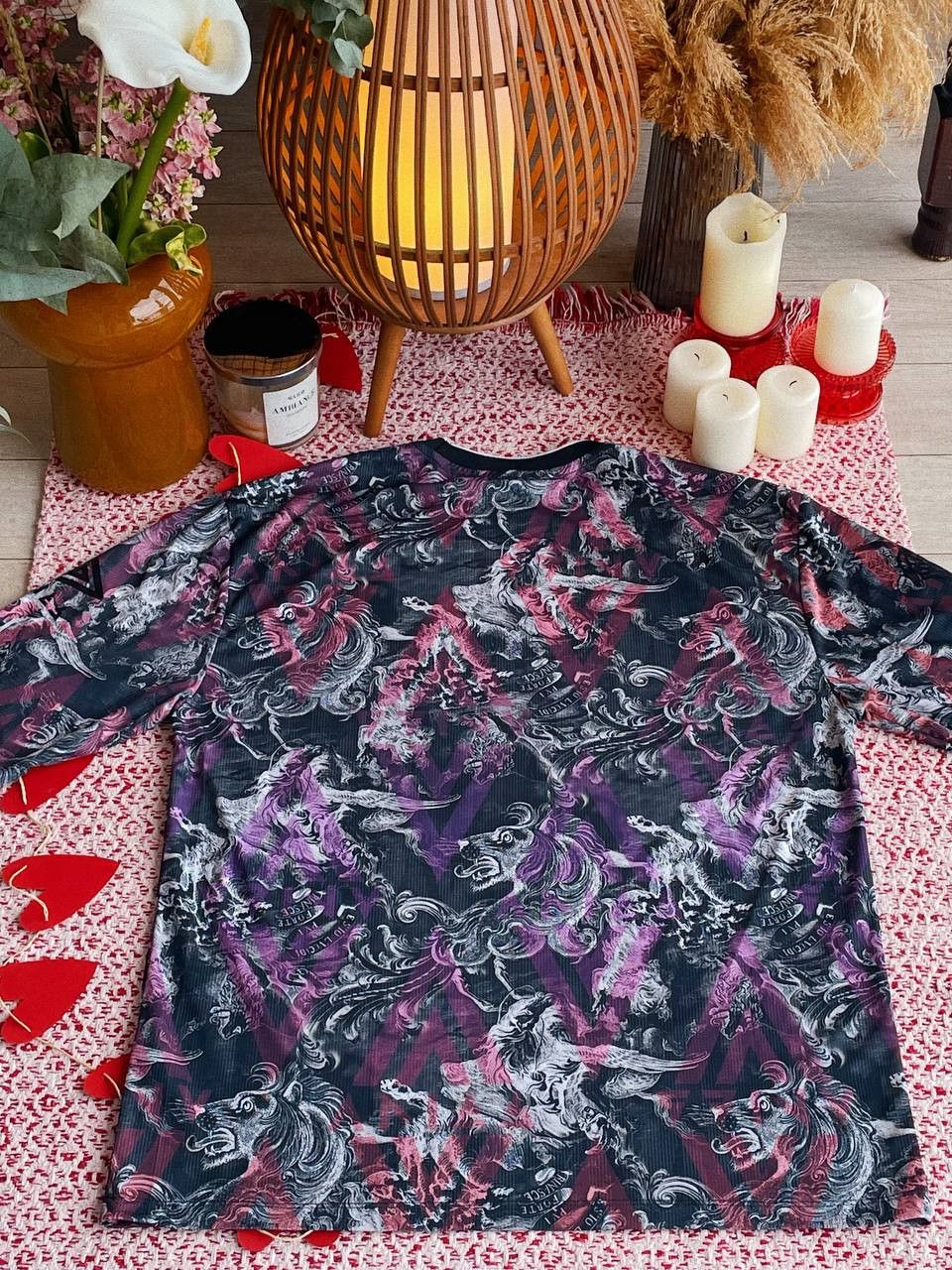 Aries Aries x Umbro Long Sleeve Shirt – Lion & Baroque Print – Size US L / EU 52-54 / 3 - 3 Thumbnail