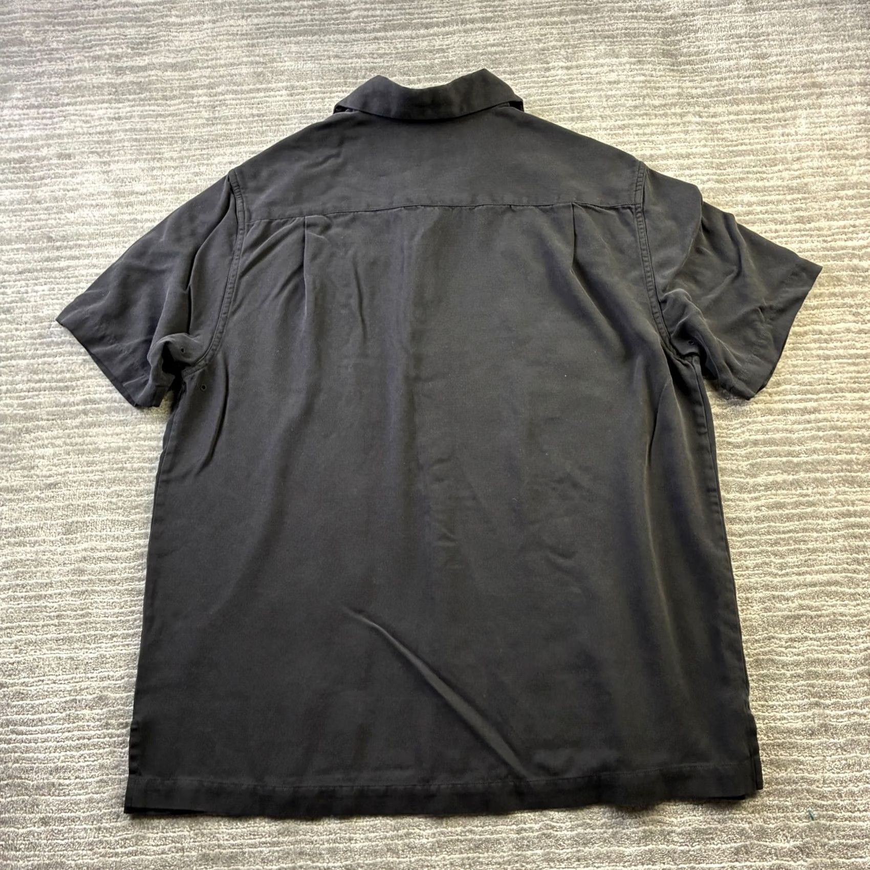 Nat Nast Nat Nast Shirt Mens Medium Black Camp Casual Bowling Geometric Silk Embroidered Button-Up Short Sleeve Shirt Size US M / EU 48-50 / 2 - 2 Thumbnail