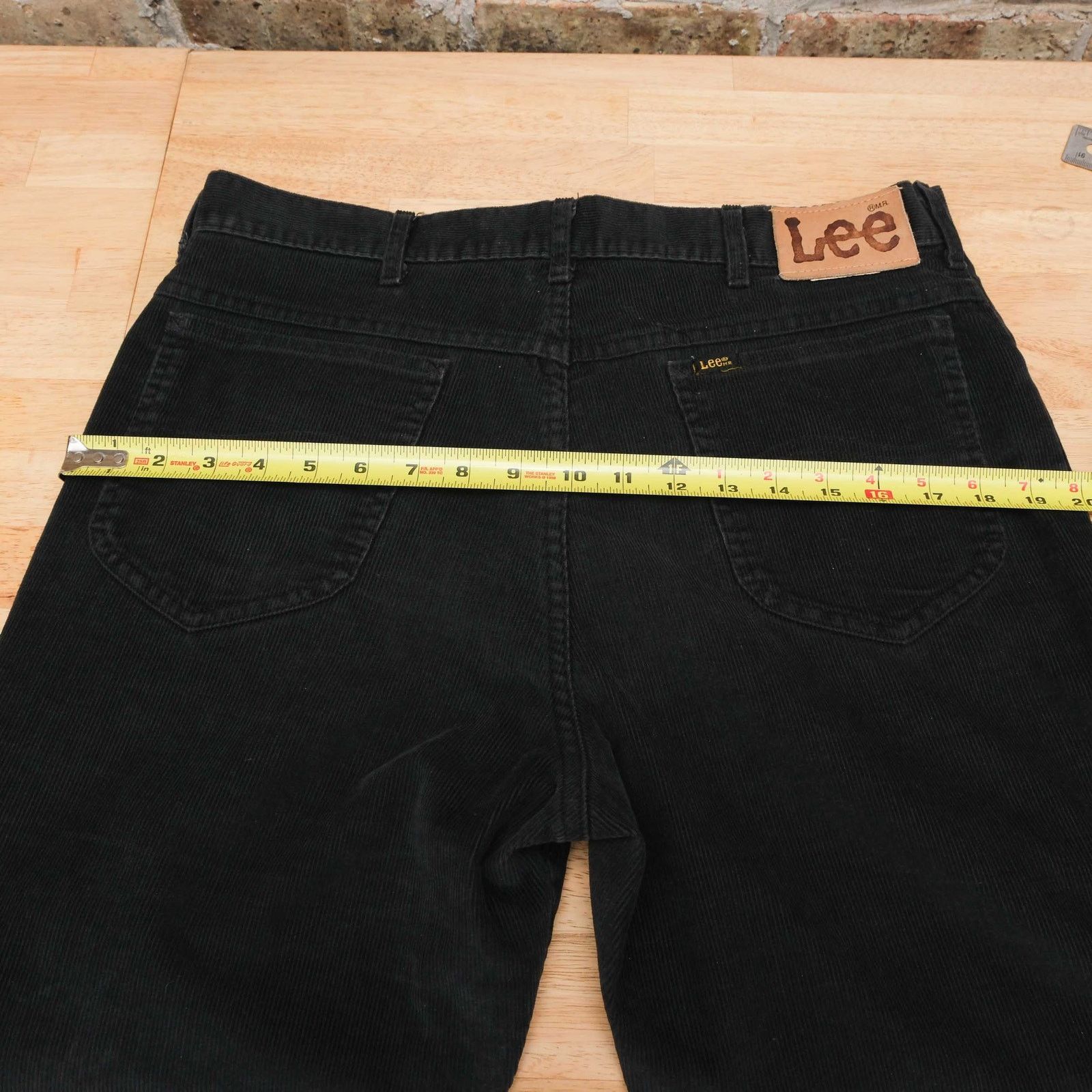 Lee VTG Black Made in USA Lee Corduroy Pants 36x32 (Fits 33x31) Size US 33 - 8 Thumbnail