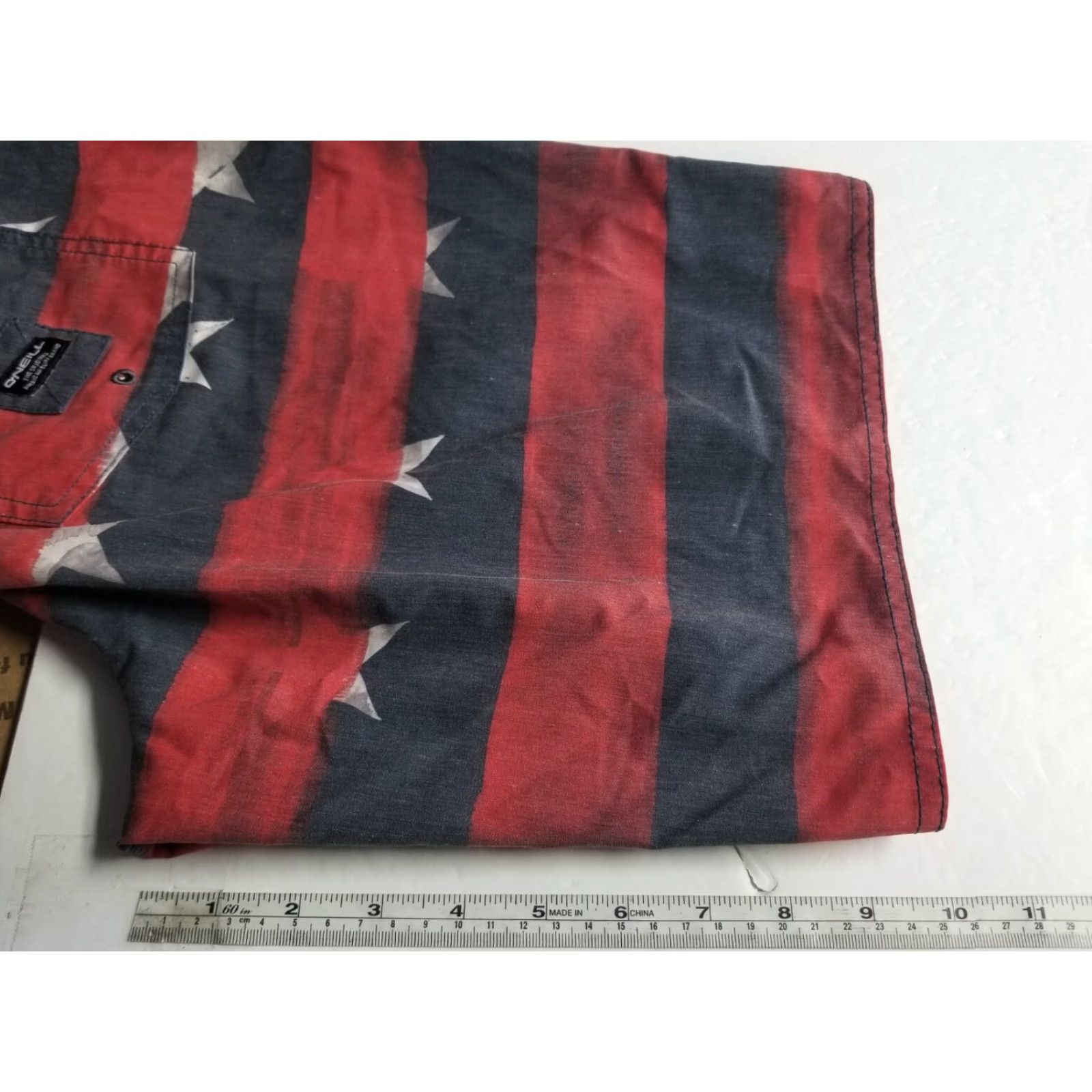 O'Neill O'Neill Board Shorts Surf Swim Bottom Mens Size 33 Multicolor Flag Theme Surfing American Flag Men ShortNonetheless Size US 33 - 4 Thumbnail