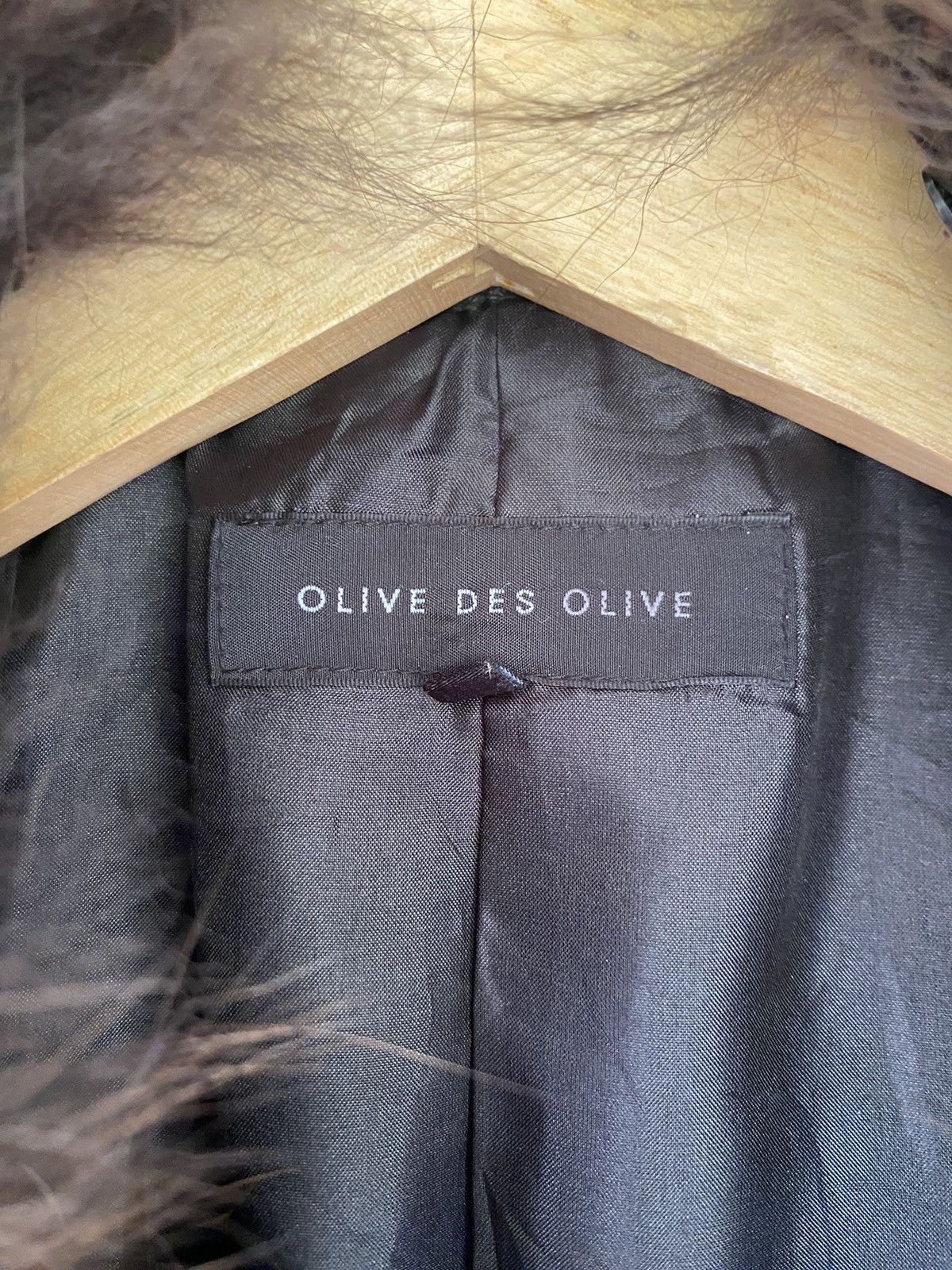 If Six Was Nine × Japanese Brand × Le Grande Bleu (L.G.B.) Olive Des Olive Faux Fur Jacket Size S / US 4 / IT 40 - 2 Thumbnail