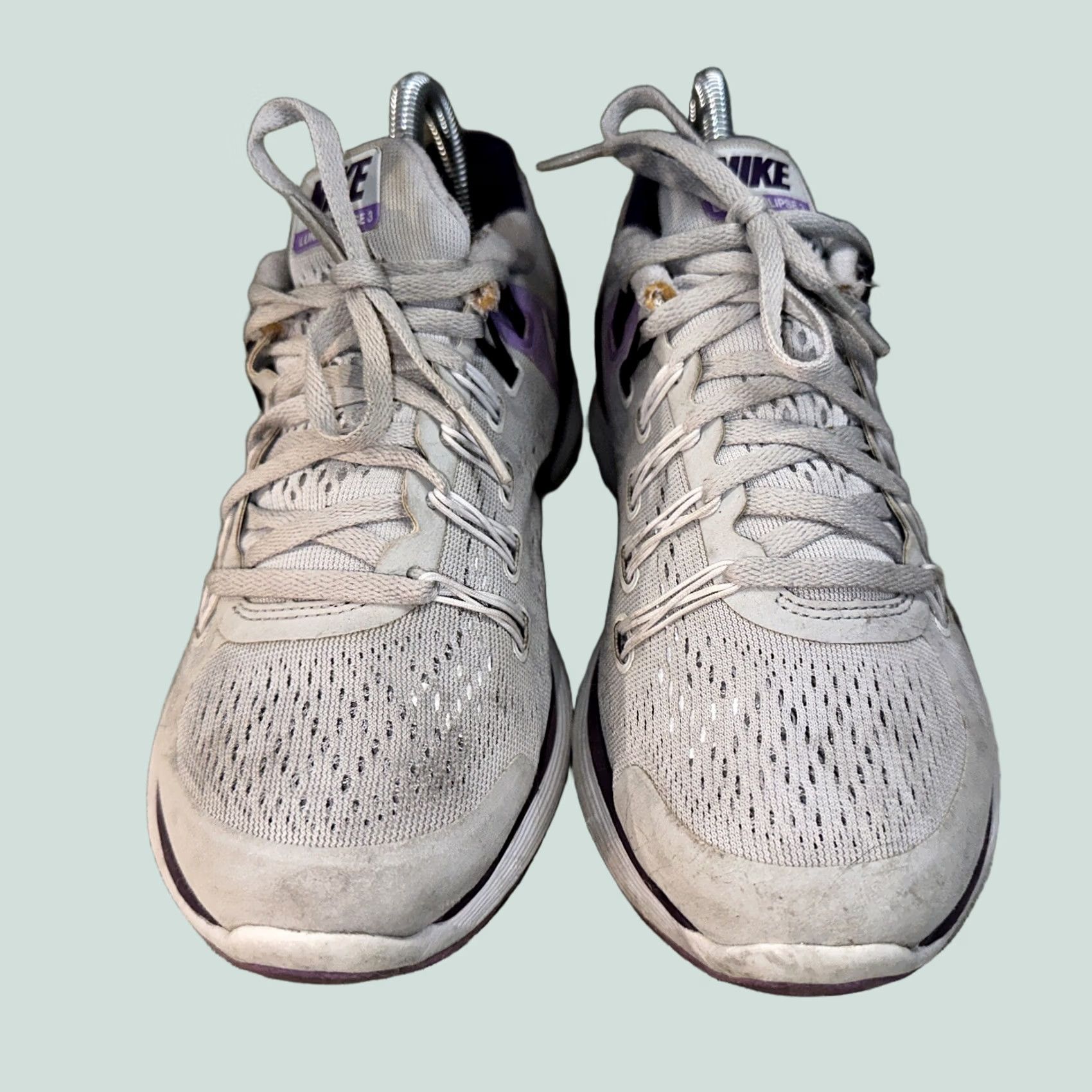 Nike Nike Lunareclipse 3 Sneaker Women 6.5 Purple Lace-Up Geometric Logo 2012 Athletic Shoes Mens Womens Girls Size US 7 / IT 37 - 1 Thumbnail
