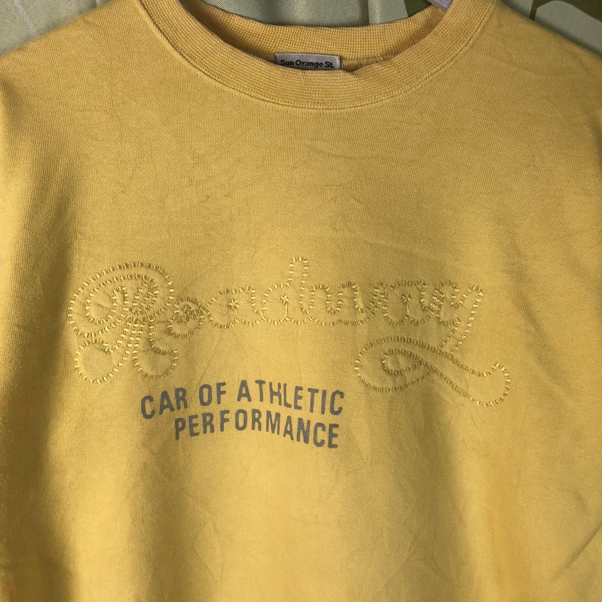 Japanese Brand Sun Orange St Yellow vintage Sweatshirt #7431 Size US M / EU 48-50 / 2 - 9 Thumbnail