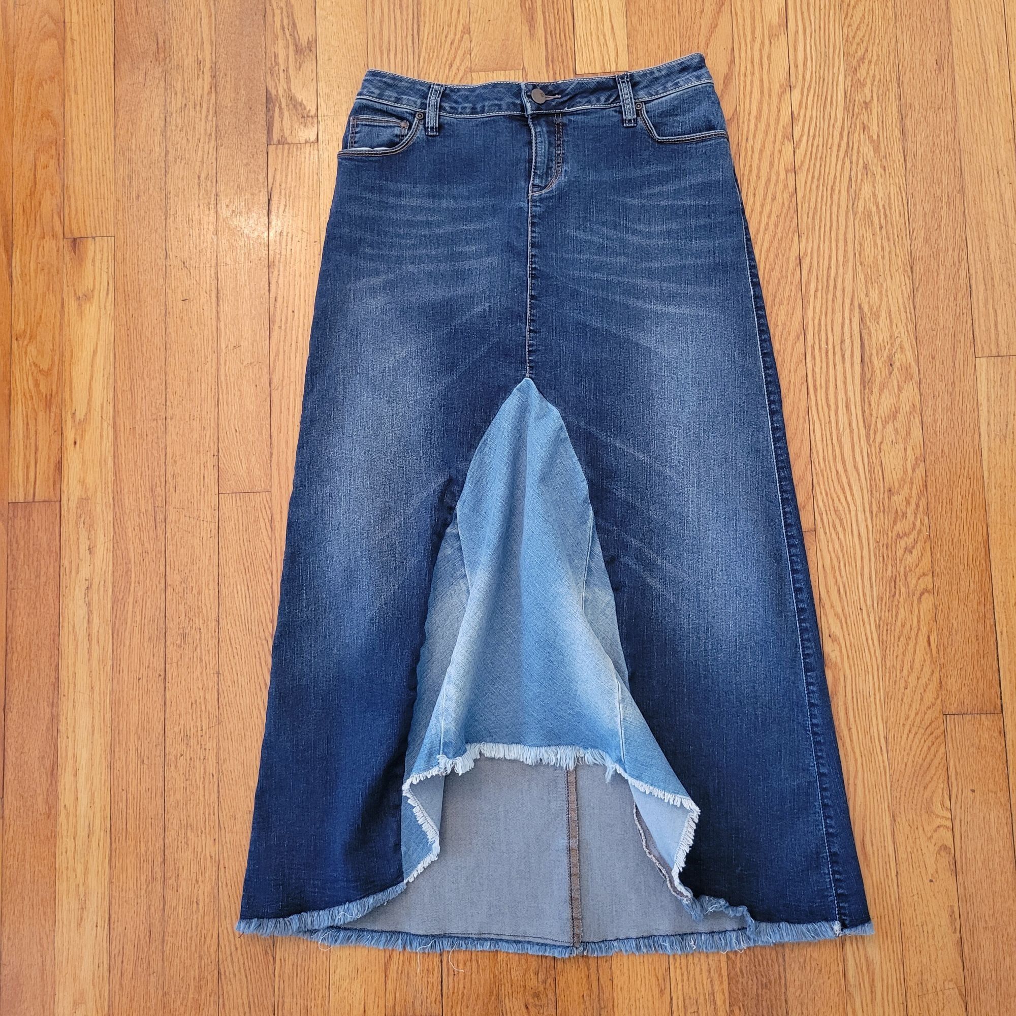 Other SOHO New York Denim Maxi Skirt 4 Frayed Hem Dark Wash Blue J Size 30" / US 8 / IT 44 - 1 Thumbnail