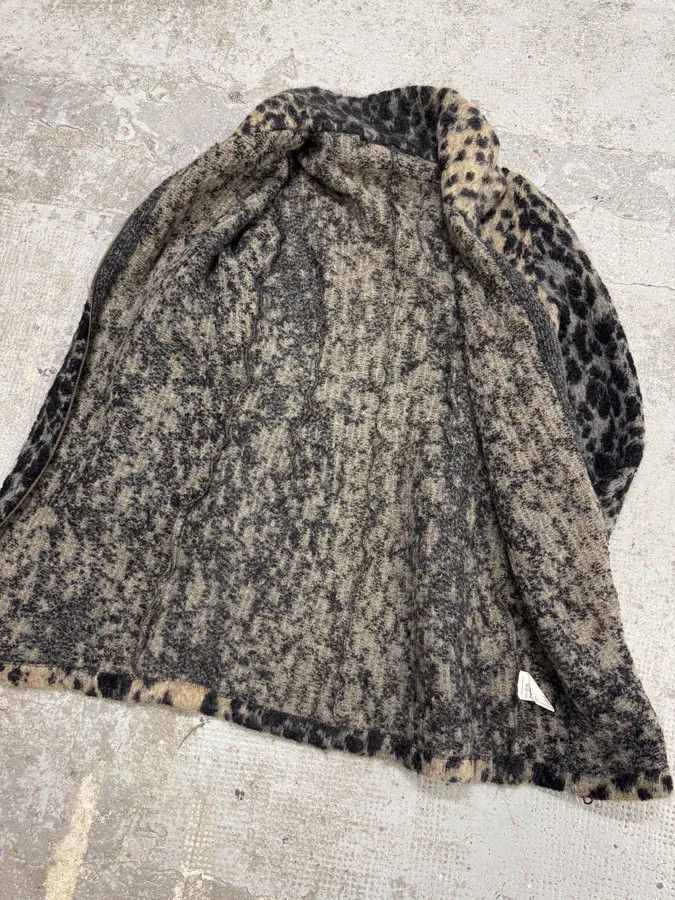 Roberto Cavalli 2000s Roberto Cavalli Long Mohair Zip-up Leopard Effect Jacket Size S / US 4 / IT 40 - 8 Thumbnail