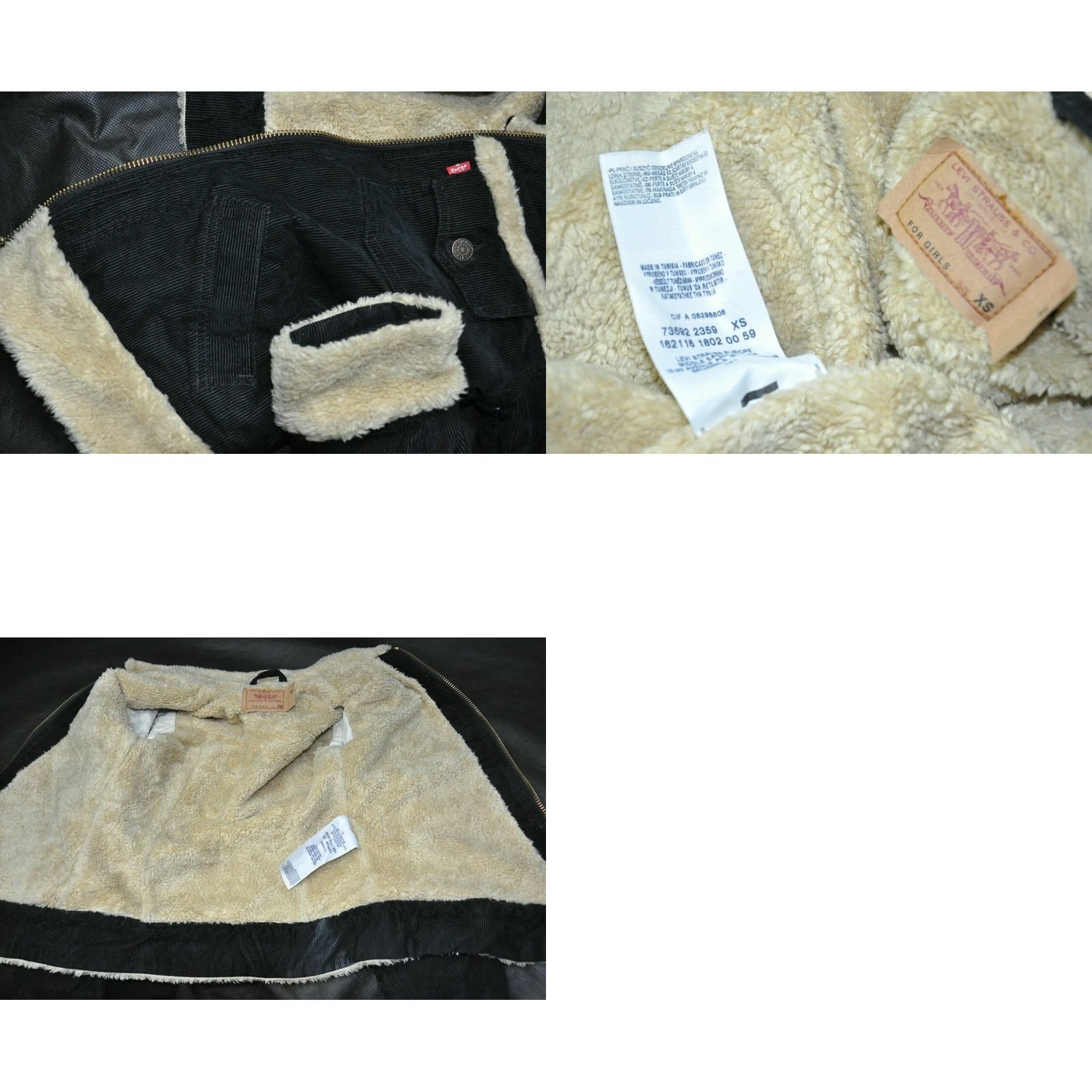 Levi's Levi's Trucker Jacket Shirt Women XS Black Corduroy Sherpa Vintage No N/A Size XS / US 0-2 / IT 36-38 - 8 Thumbnail
