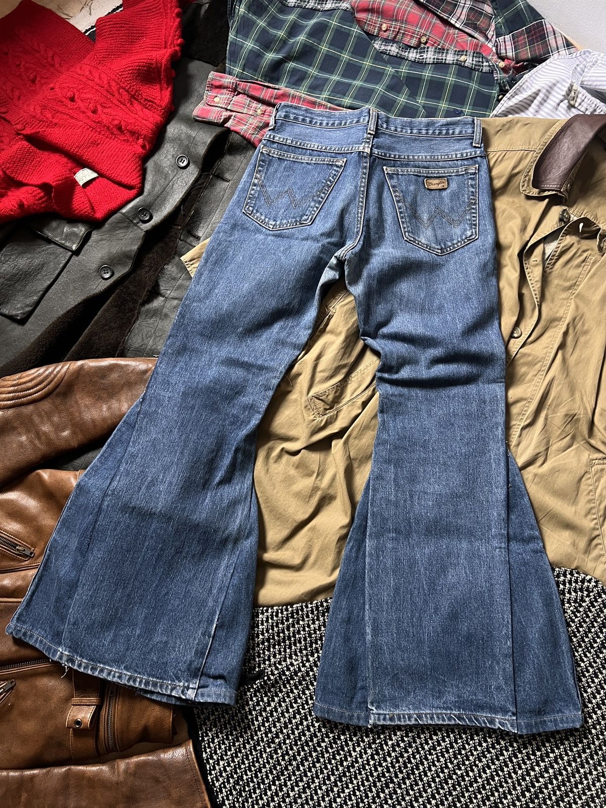 Wrangler Flared Wrangler Cowboy Y2K Jeans 32x32 Pants Size 30" / US 8 / IT 44 - 3 Thumbnail