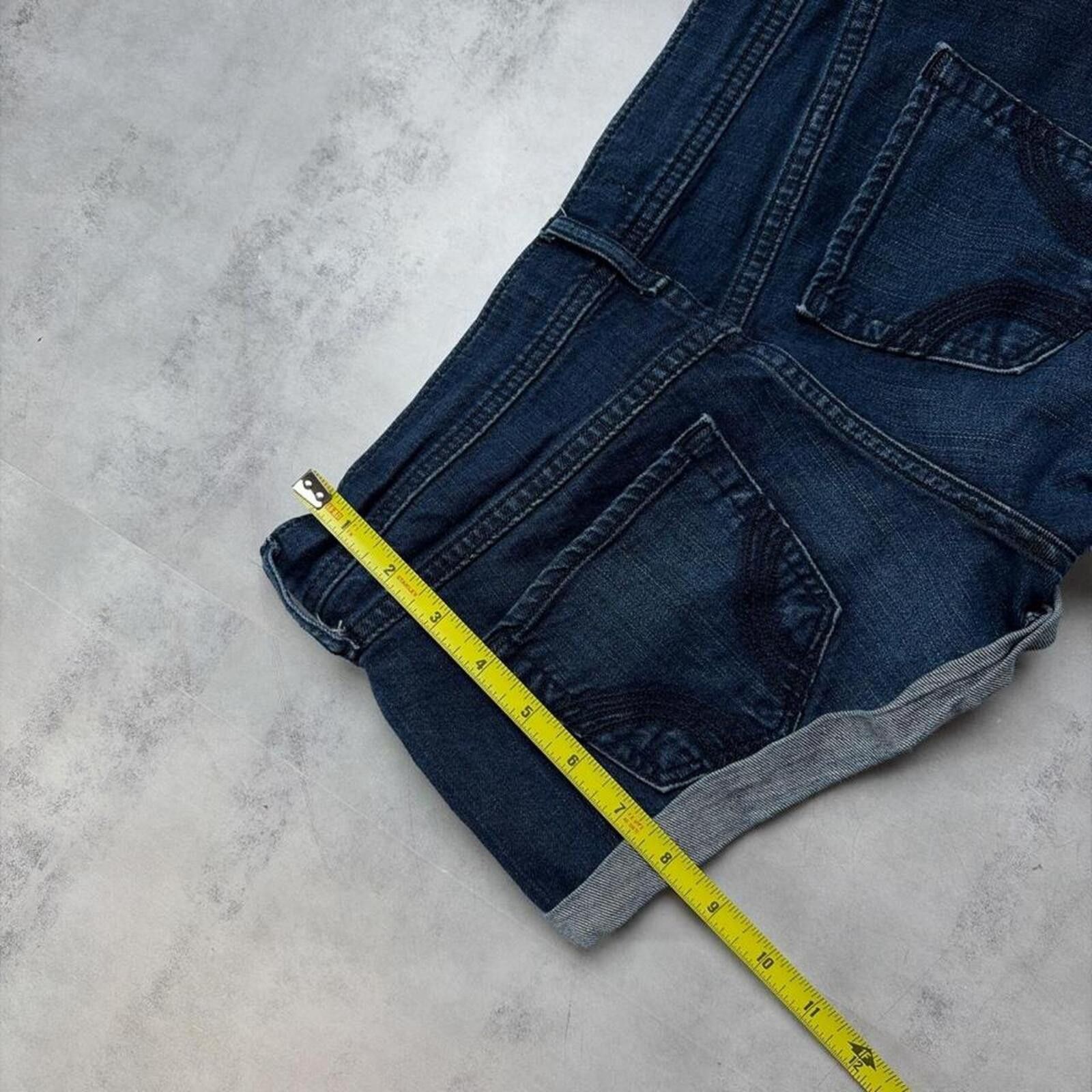 Other Y2K Dark Wash Hollister Surf Grunge Mini Denim Shorts Size 42" / US 20 - 6 Thumbnail