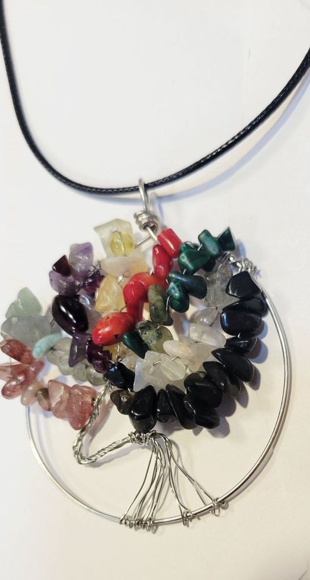 Handmade Gemstone Tree of Life Necklace Size ONE SIZE - 3 Thumbnail