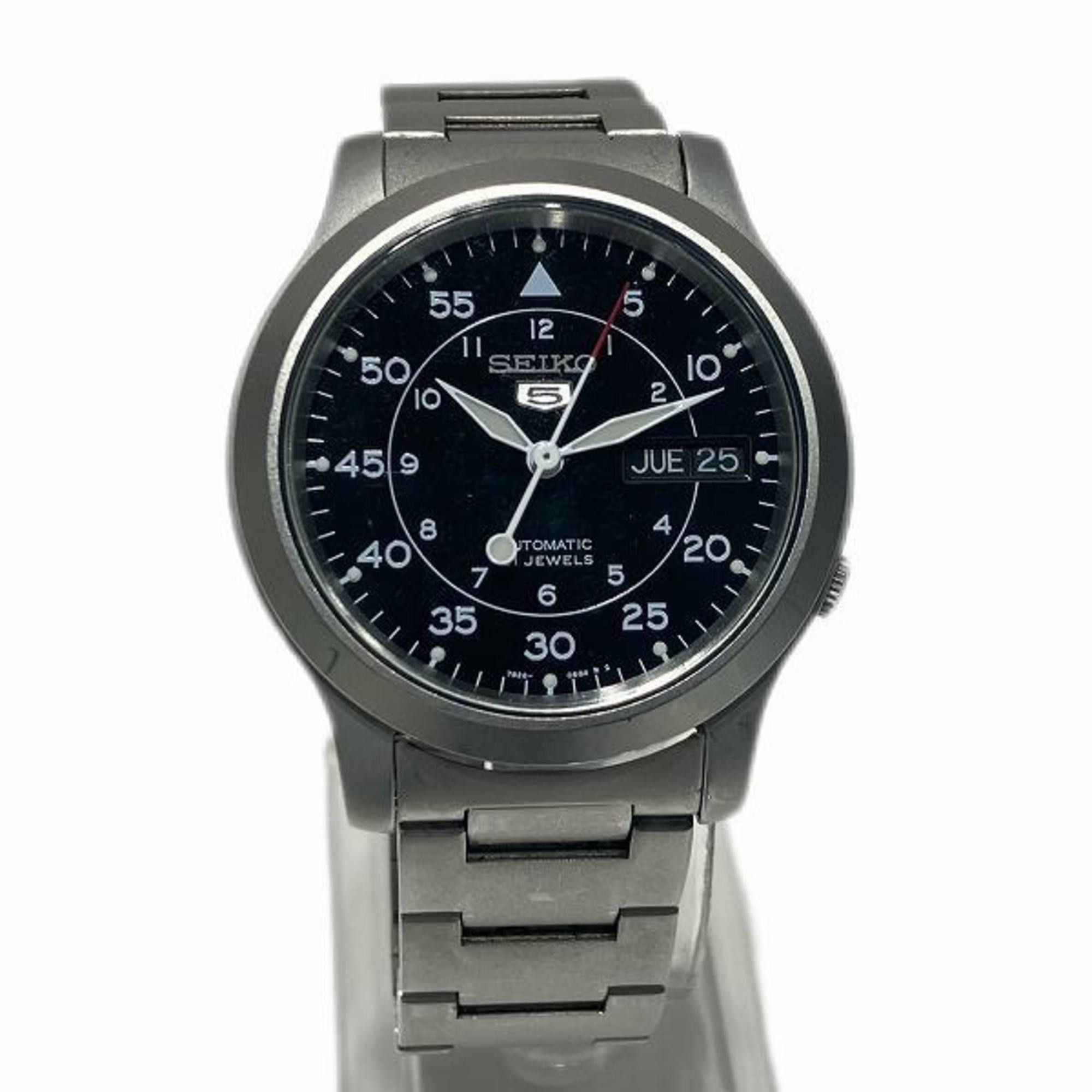 image of Seiko Seiko5 7S26-02J0 Automatic 21 Jewels Watch Men's in Black