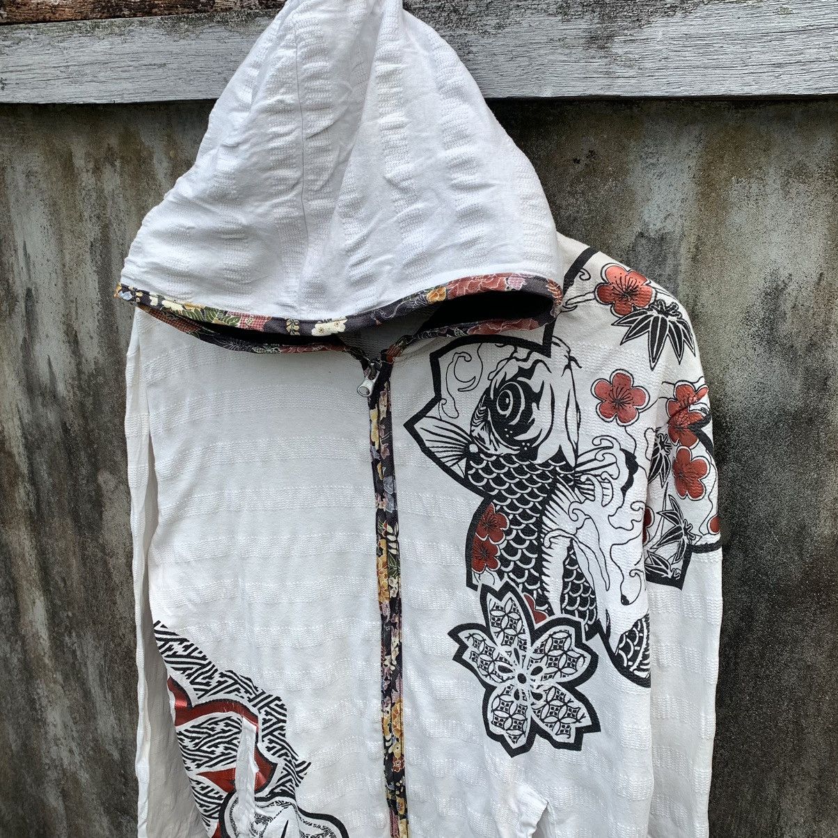 Japanese Brand VINTAGE JAPANESE TRADITIONAL SUKAJAN KOI ZIPHOODIE Size US L / EU 52-54 / 3 - 3 Thumbnail