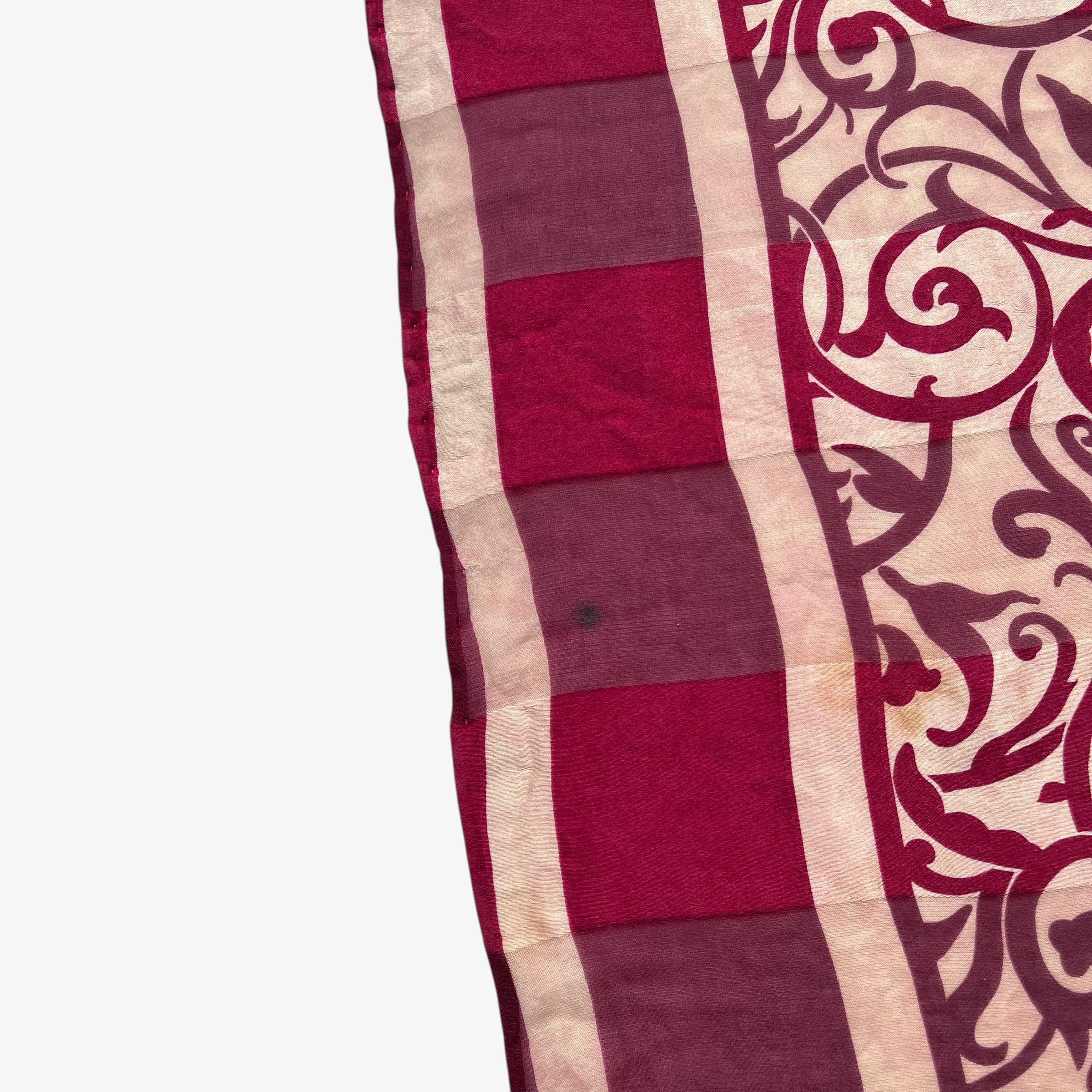 Givenchy Vintage 80s Givenchy Abstract Floral Print Red Silk Scarf Size ONE SIZE - 7 Thumbnail