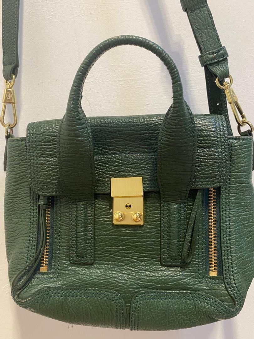 3.1 Phillip Lim 3.1 Phillip Lim Pashli Mini Satchel Jade Green Pebbled Size ONE SIZE - 1 Thumbnail