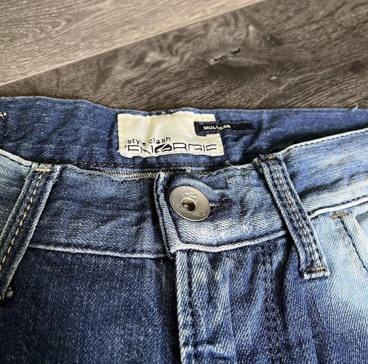 Energie Vintage Energie Sixty Mulligan Distressed Denim Jeans 33x32 Size US 33 - 5 Thumbnail