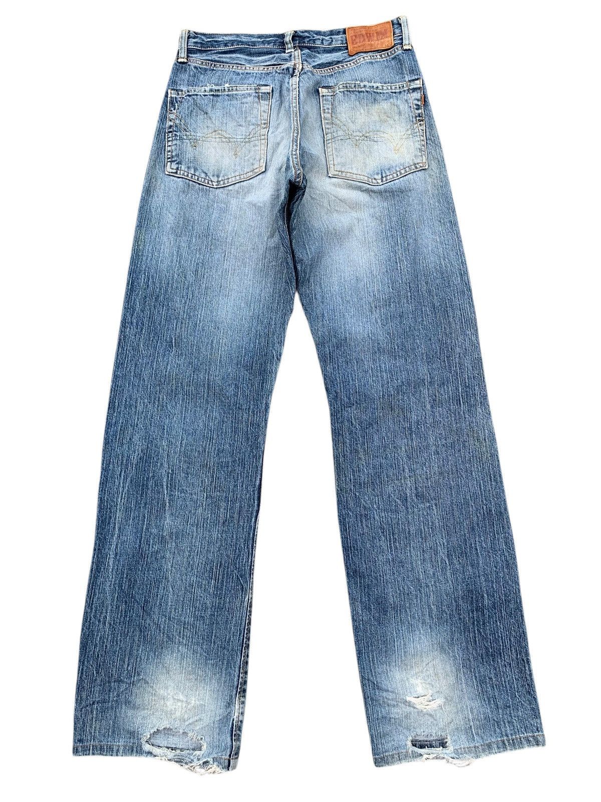 Edwin VINTAGE EDWIN 505z SELVEDGE FADED & RUSTY DISTRESSED DENIM Size US 29 - 2 Thumbnail