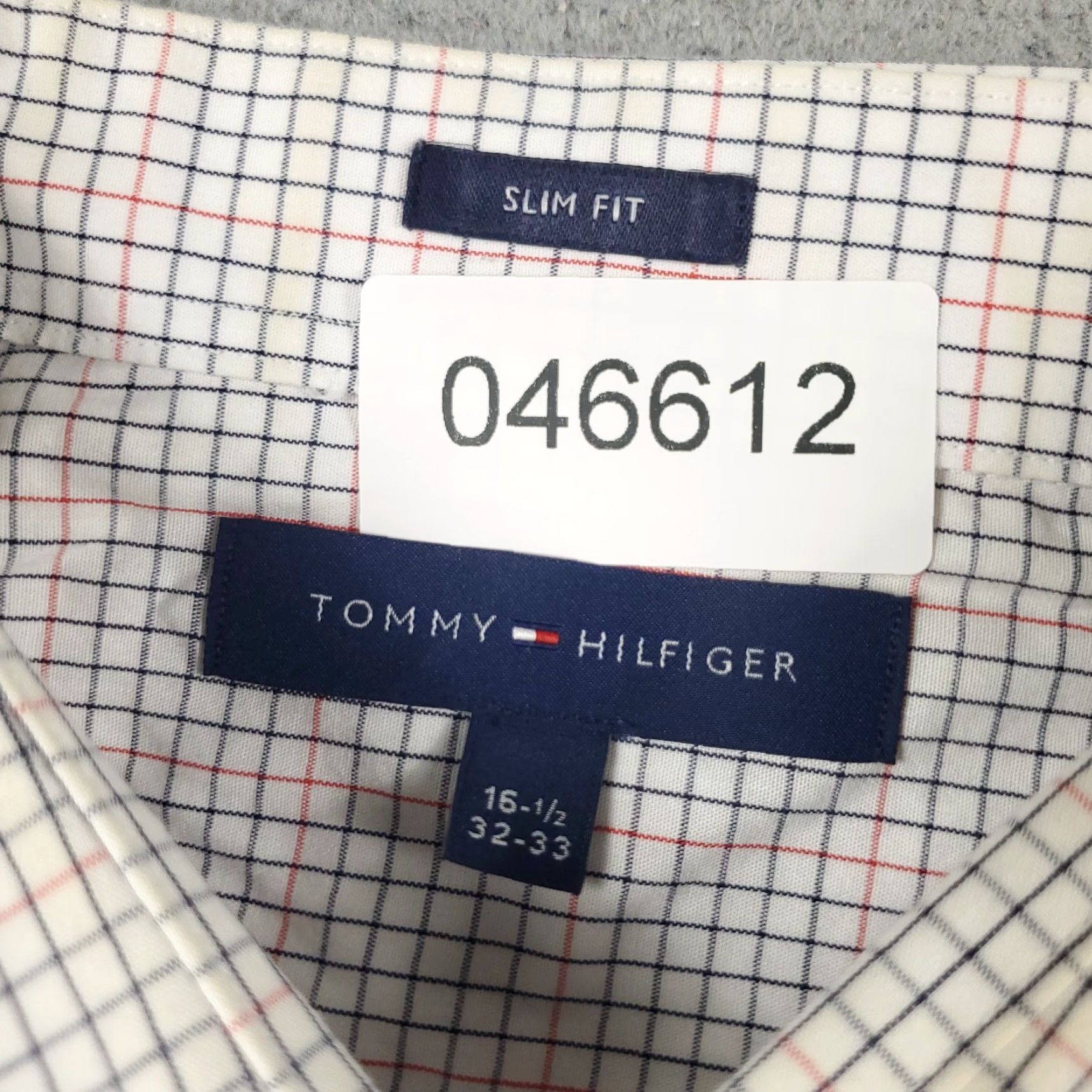Tommy Hilfiger Tommy Hilfiger Shirt Mens 16.5 Red Check Dress Long Sleeve Button-Down Size 42R - 8 Thumbnail