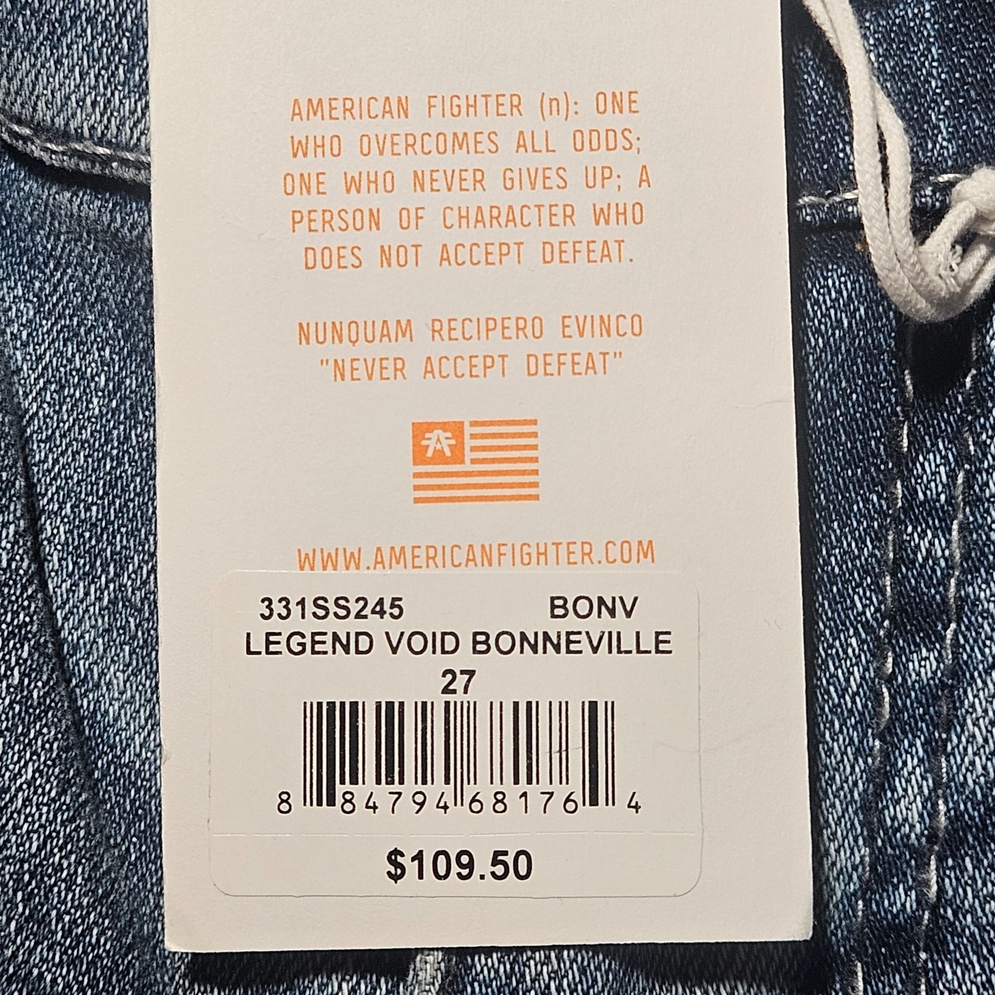 Other American Fighter Legend Void Bonneville Jean Men 27 Slim Vin Size US 27 - 6 Thumbnail