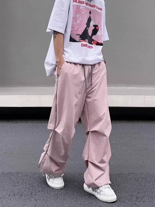 Japanese Brand Kiuchi x Asuka Pink High Street Vintage Loose Casual Pants Size US 30 / EU 46 - 1 Thumbnail
