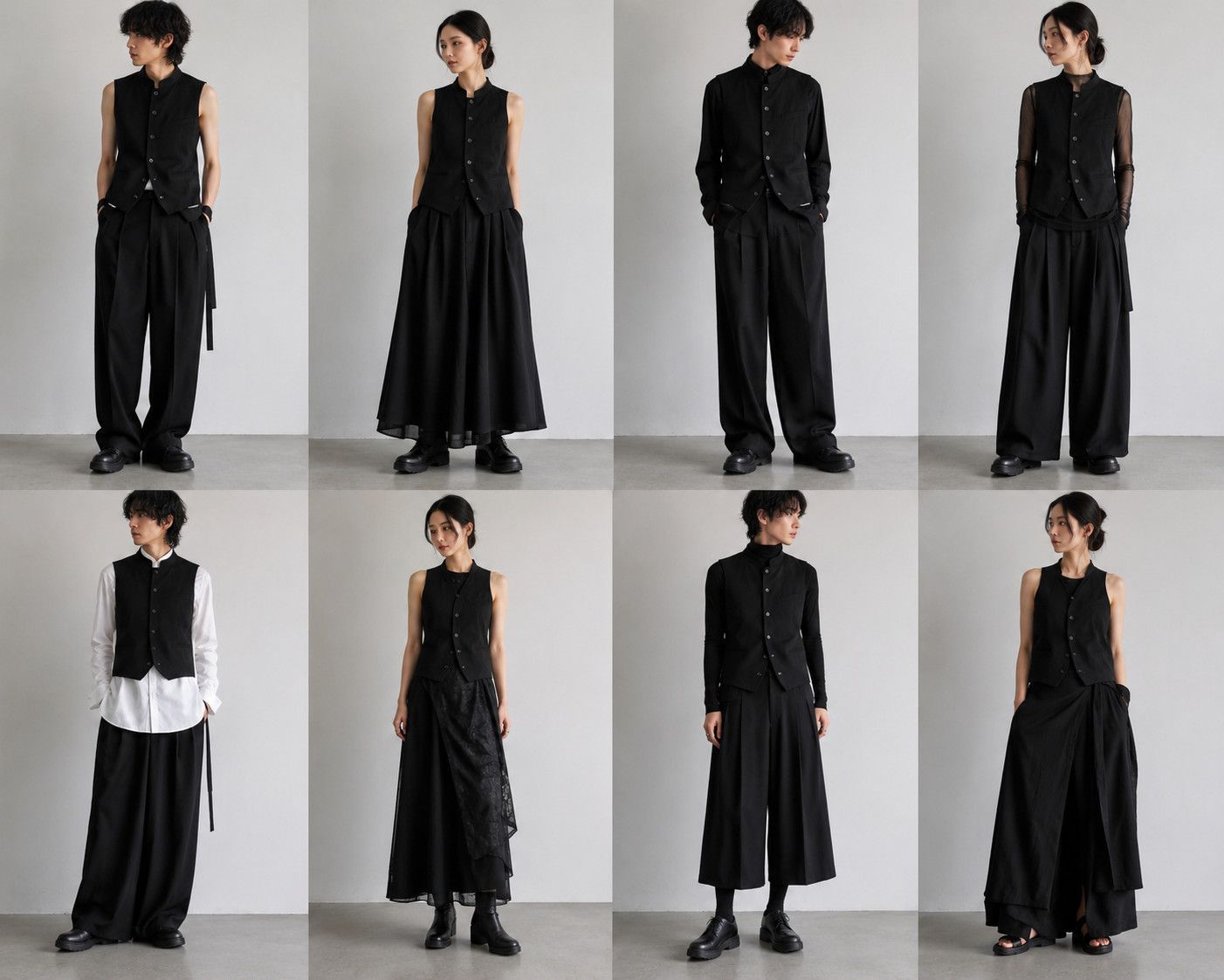 Yohji Yamamoto Yohji Yamamoto Pour Homme W/Gabardine 8BS Stand Collar Vest Size US M / EU 48-50 / 2 - 7 Thumbnail