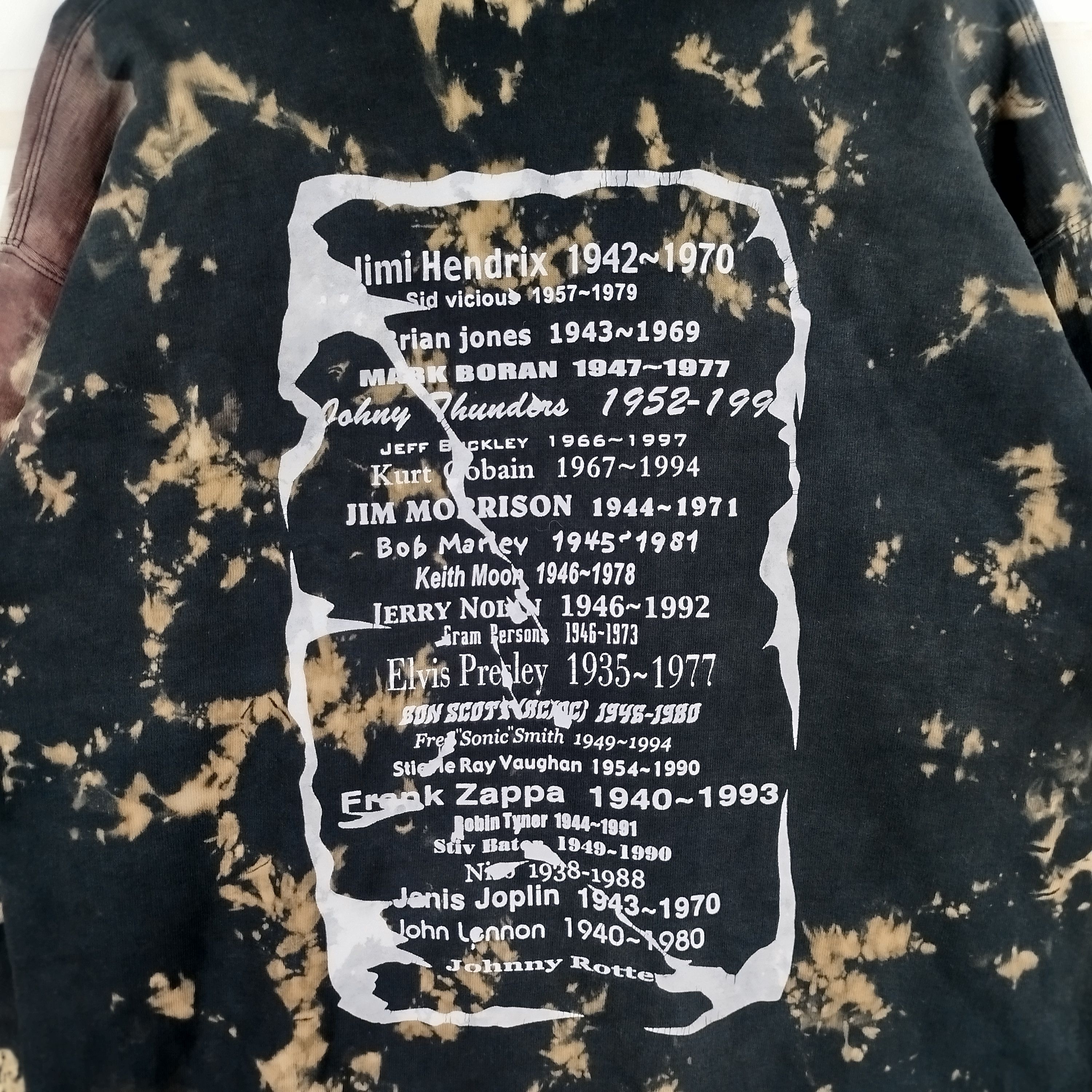 Band Tees Vintage Band List Name R.I.P Distressed Custom Made Tye Dye Size US L / EU 52-54 / 3 - 2 Thumbnail