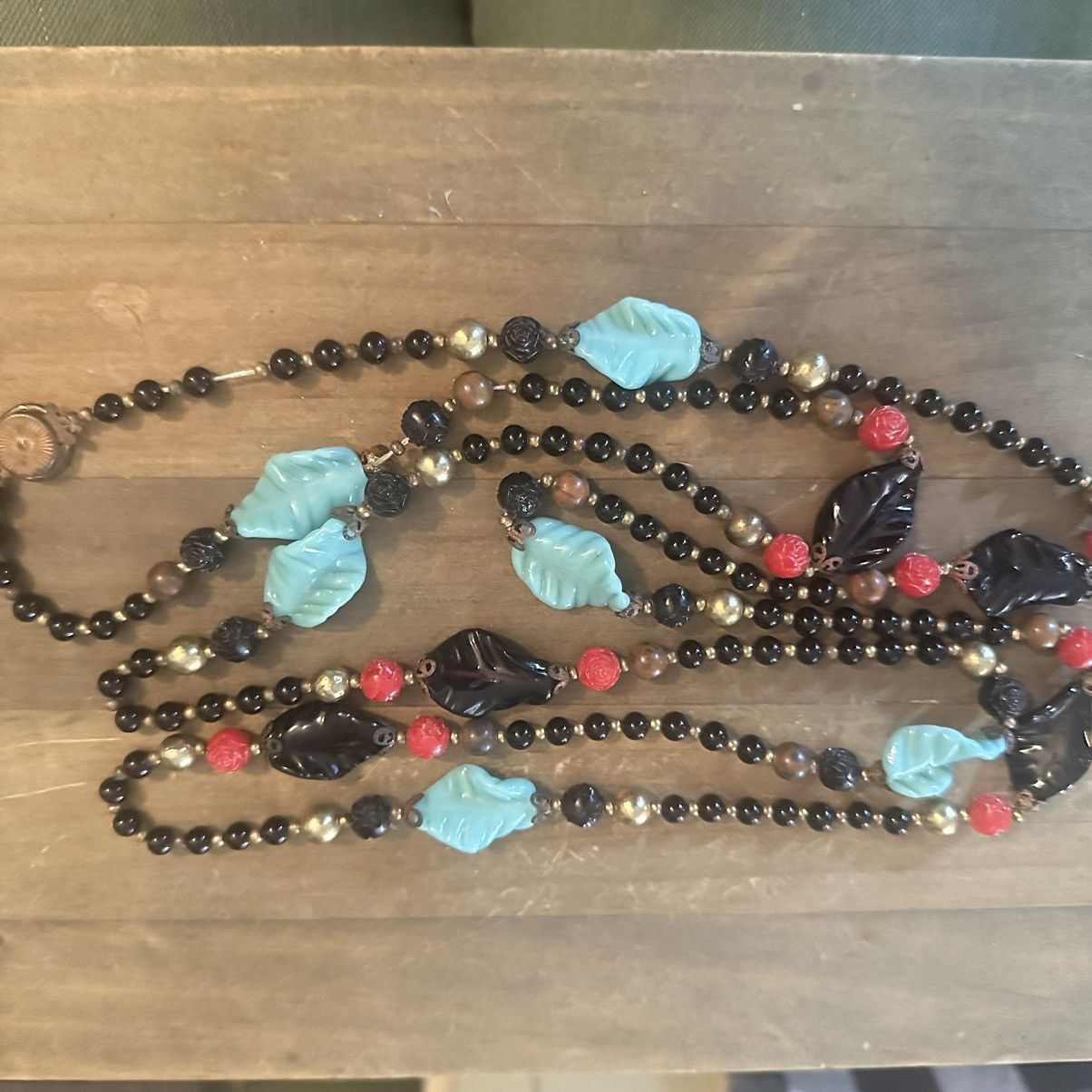 Vintage Vintage long glass bead necklace Size ONE SIZE - 2 Thumbnail