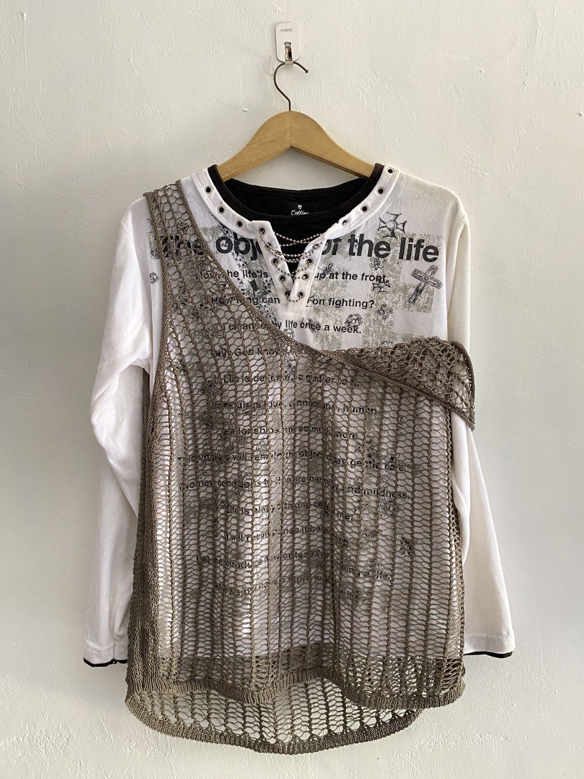 Yasuyuki Ishii collins poem velvet double layers t-shirts Size US M / EU 48-50 / 2 - 4 Thumbnail