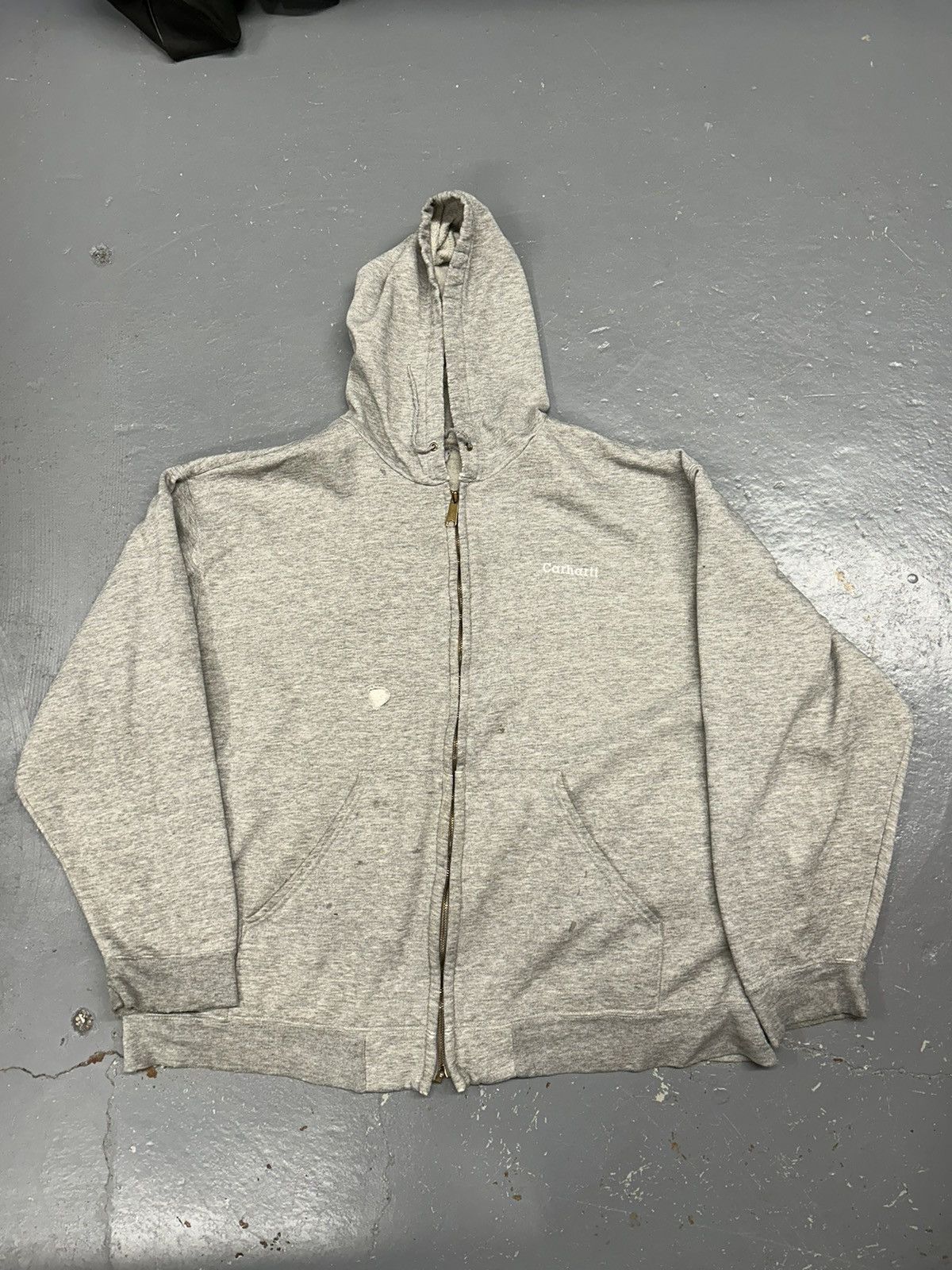 Carhartt × Vintage Crazy Vintage 90s Essential Grey Carhartt Zip Up Sweatshirt Size US XXL / EU 58 / 5 - 1 Thumbnail