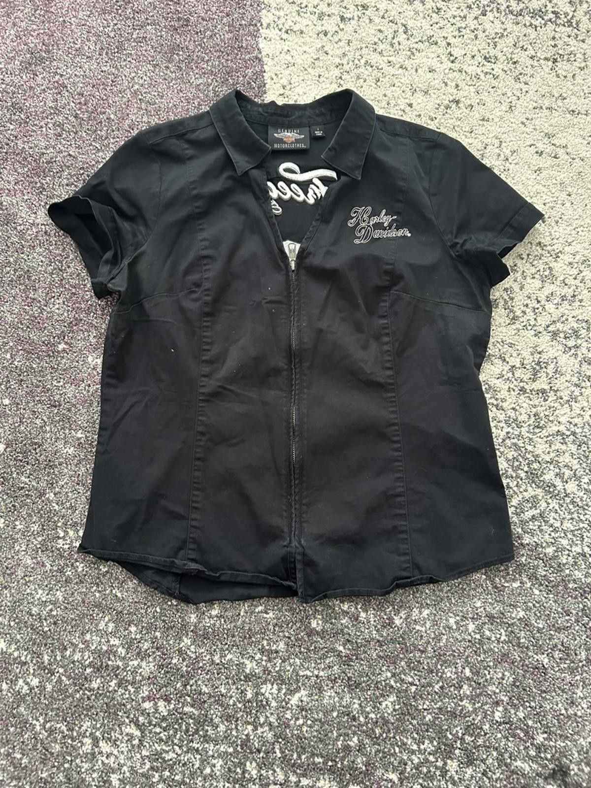 Harley Davidson Harley-Davidson Women's "Freedom Be Heard" Zip Short Sleeve Size M / US 6-8 / IT 42-44 - 1 Thumbnail