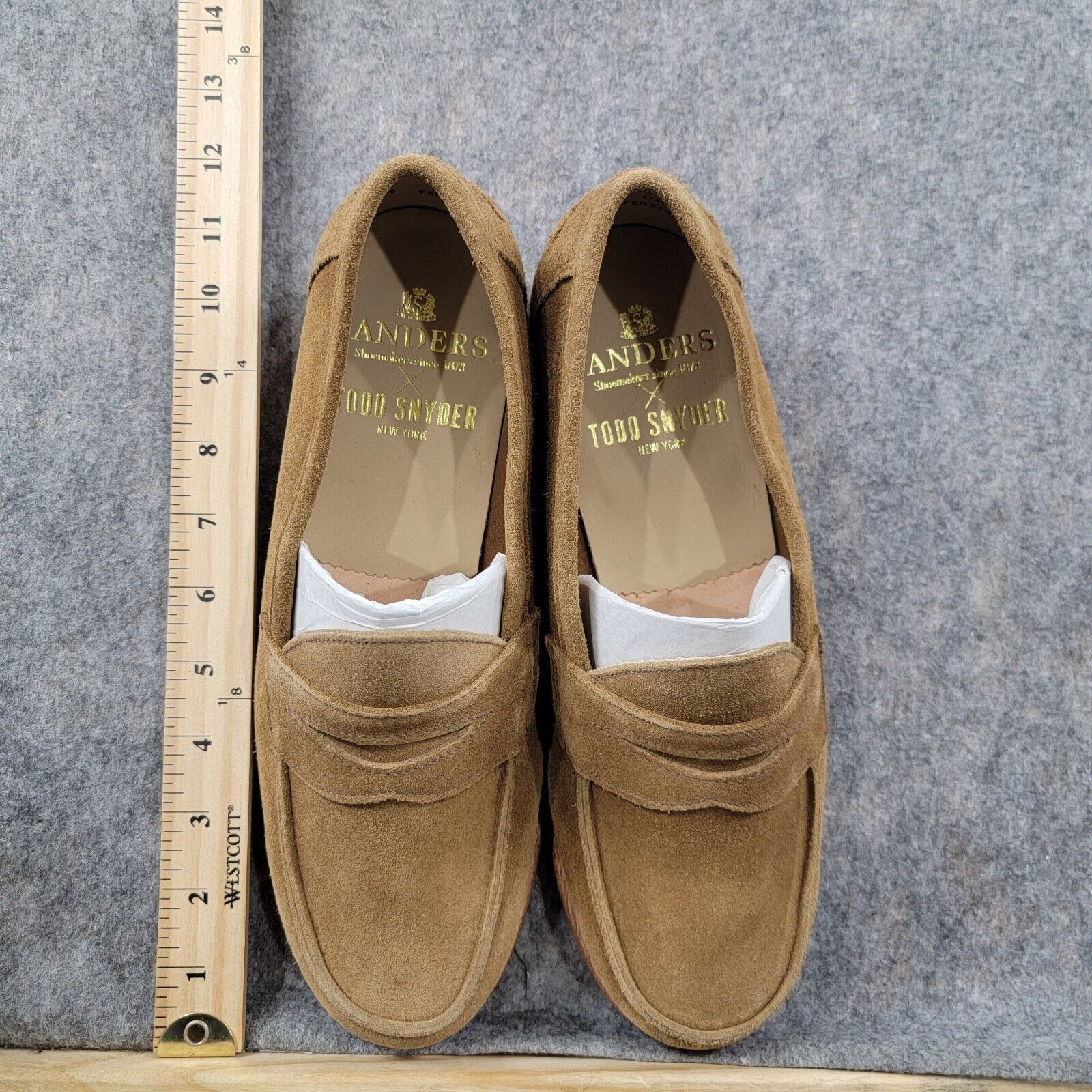 Sanders Todd Snyder x Sanders Edwin Suede Loafer size US 8.5 Tan Size US 8.5 / EU 41-42 - 11 Thumbnail