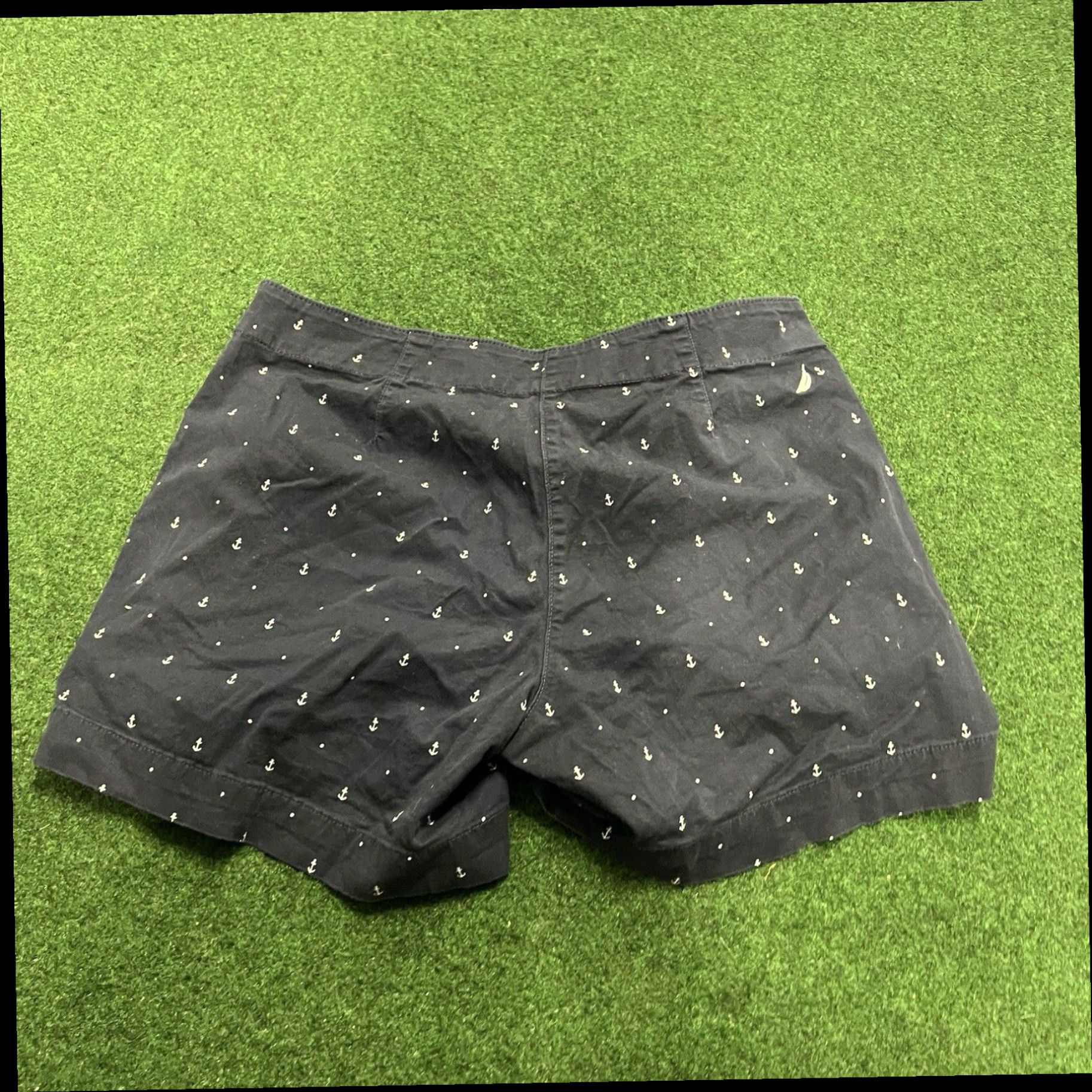 Nautica Nautica Women's Cotton Stretch Twill Shorts Anchor Print, Navy Blue Size 27" / US 4 / IT 40 - 8 Thumbnail