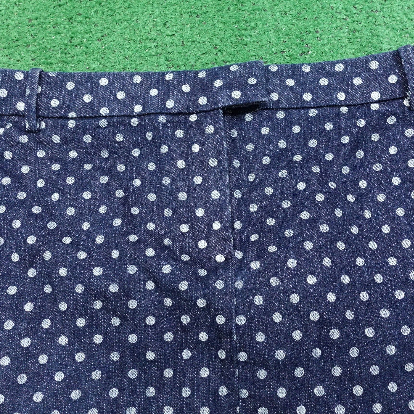J.Crew VINTAGE J.CREW Polka Dot Denim Blue Jean Skirt Womens Size 8 Casual Retro Size 30" / US 8 / IT 44 - 2 Thumbnail