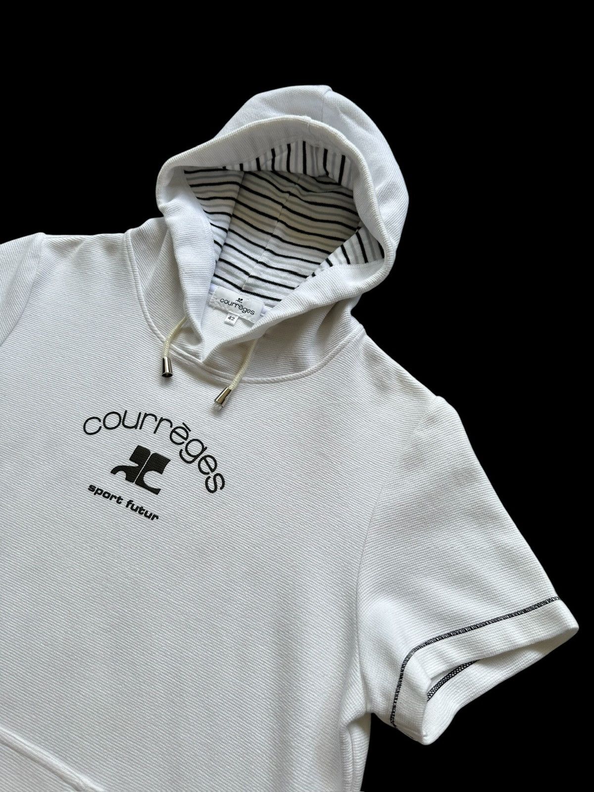 Andre Courreges × Courreges 1990's Courreges hoodie white Size US M / EU 48-50 / 2 - 3 Thumbnail