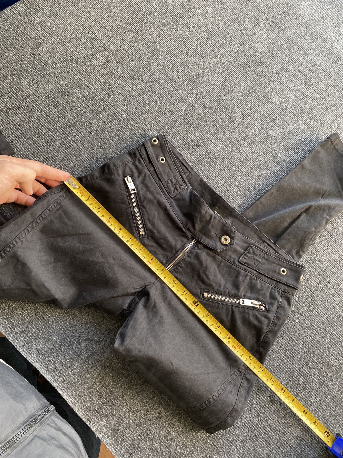 Diesel 🔥Opium Punk Diesel Moto Racing Gothic Pants Zip rare 27 Size 27" / US 4 / IT 40 - 7 Thumbnail