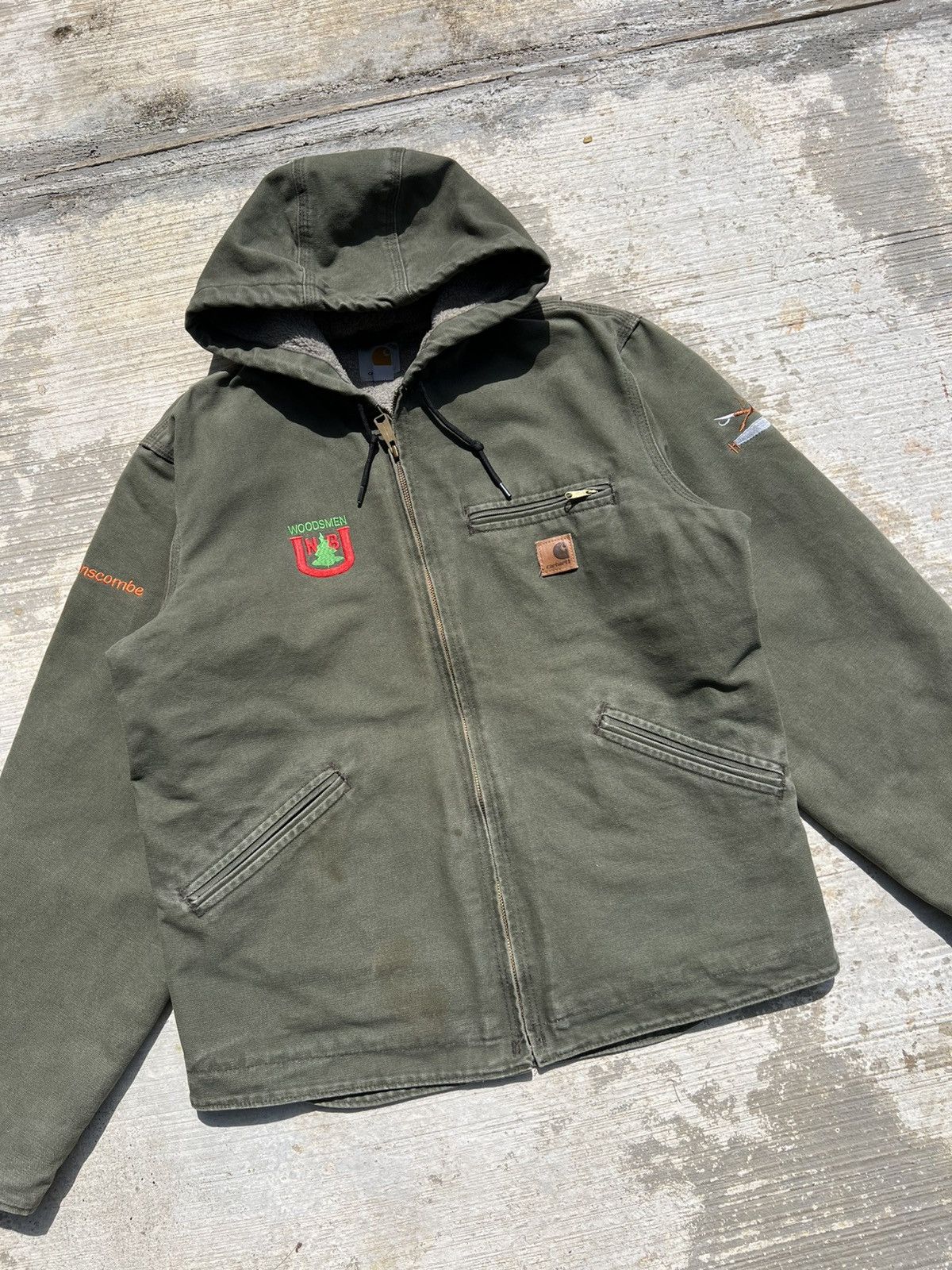 Carhartt × Vintage Vintage Carhartt Detroit Hoodies Army Jacket Size US M / EU 48-50 / 2 - 12 Thumbnail