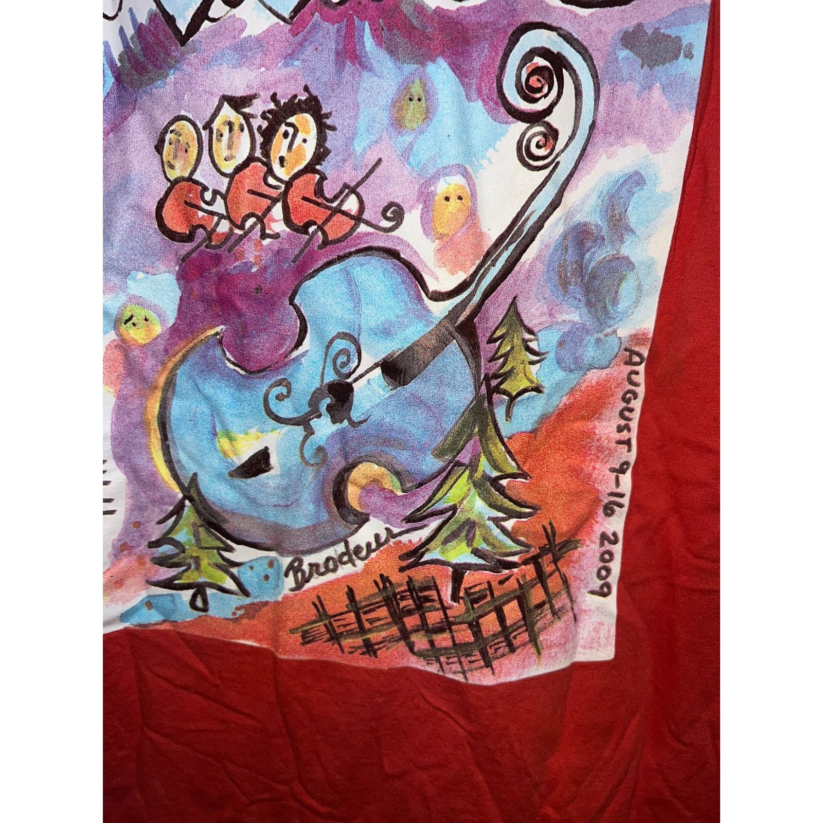 Gildan Rocky Mountain Fiddle Camp Shirt Red Graphic Music Tee Large Size US L / EU 52-54 / 3 - 4 Thumbnail