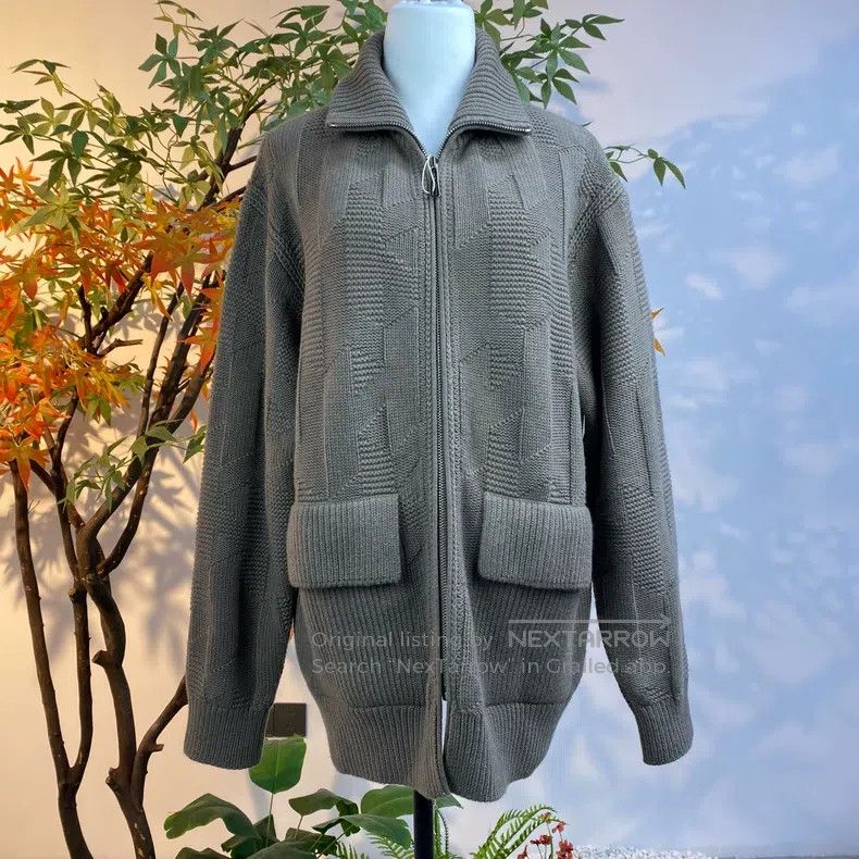 Hermes Hermes Caramel Wool Zip-Up Jacket Size XS / US 0-2 / IT 36-38 - 1 Thumbnail