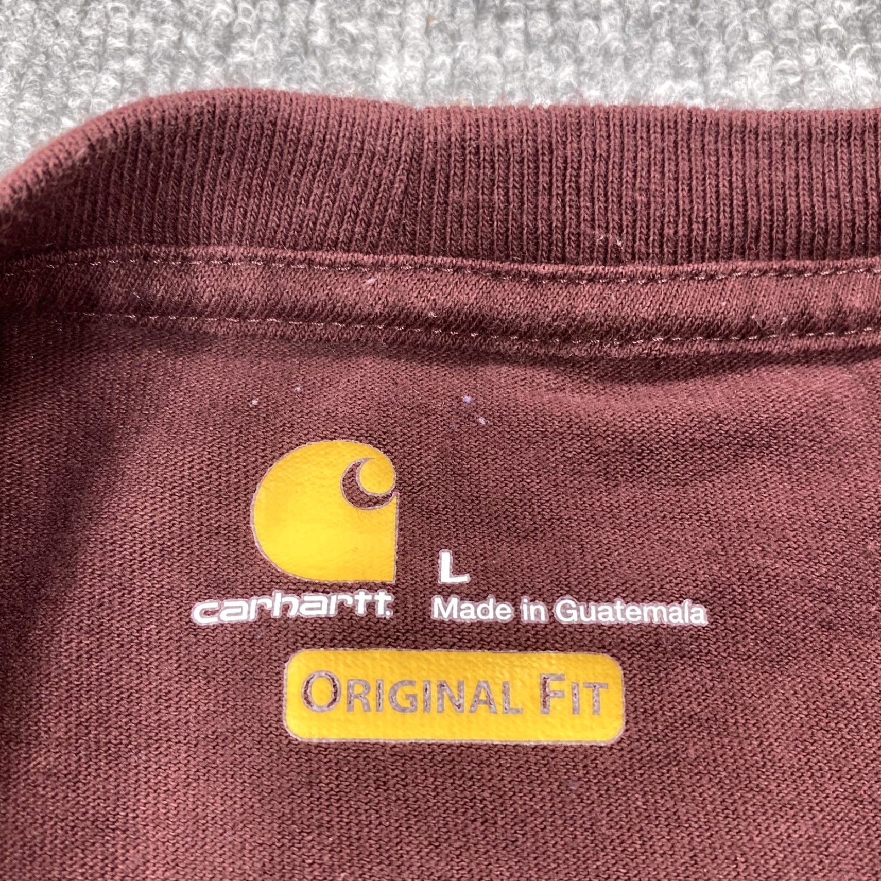 Carhartt Carhartt Shirt Mens Large Red Long Sleeve Pocket Workwear Original Fit K126 PRT Size US L / EU 52-54 / 3 - 3 Thumbnail