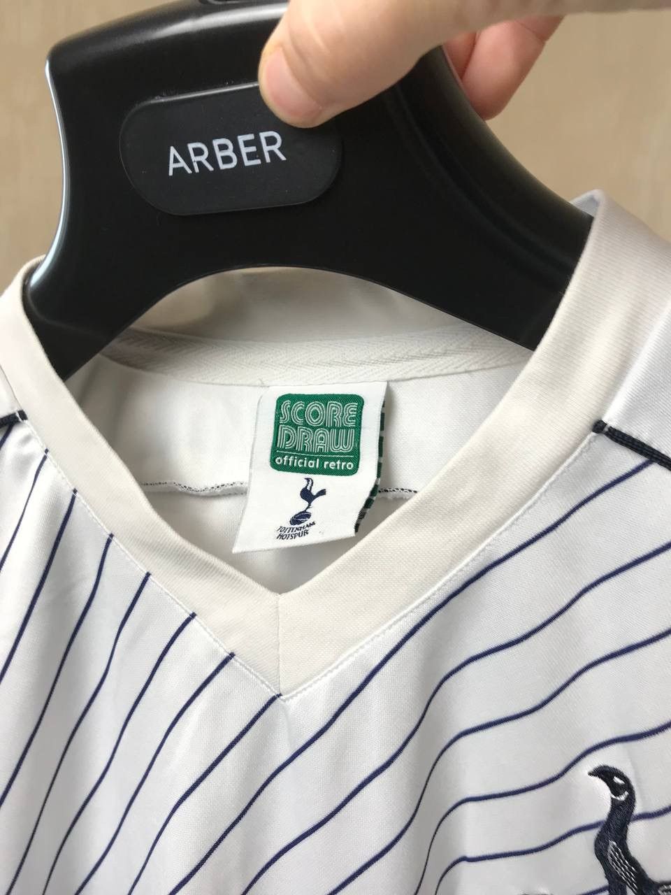 Vintage 🔥 Tottenham Hotspur 1986 1987 Retro Score Draw Jersey Shirt Size US L / EU 52-54 / 3 - 11 Thumbnail