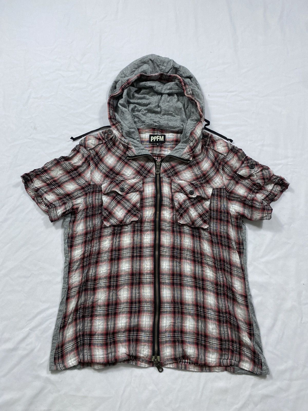 PPFM 2000s PPFM double Zipper Flannel Hoodie Size US M / EU 48-50 / 2 - 3 Thumbnail